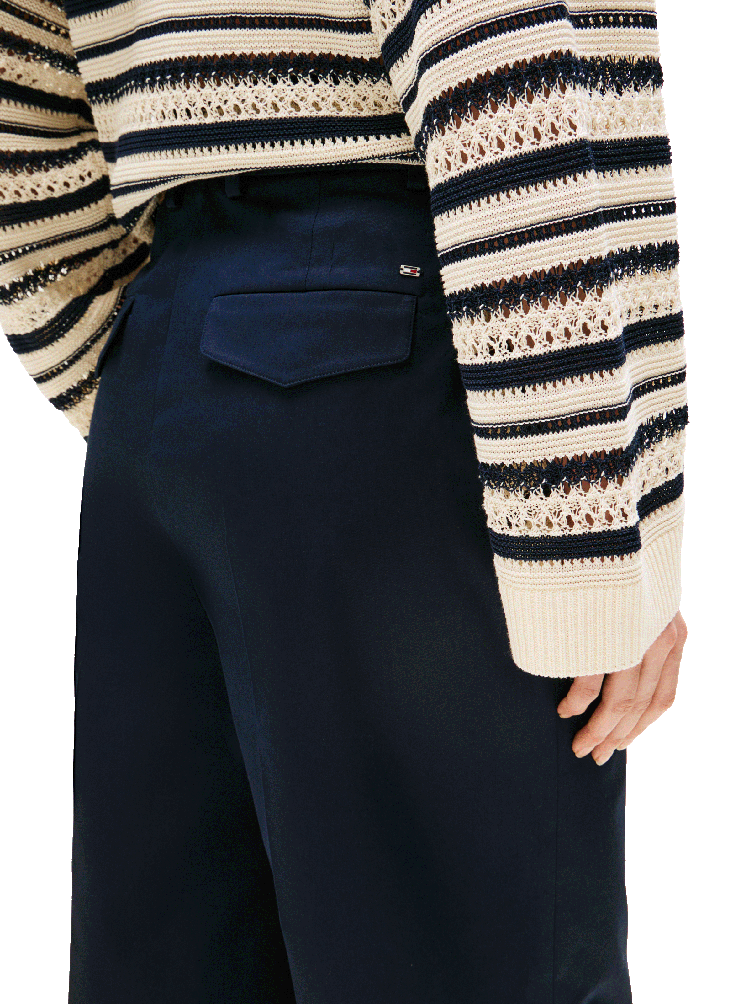 Wide-leg pleated chino TOMMY HILFIGER Blue