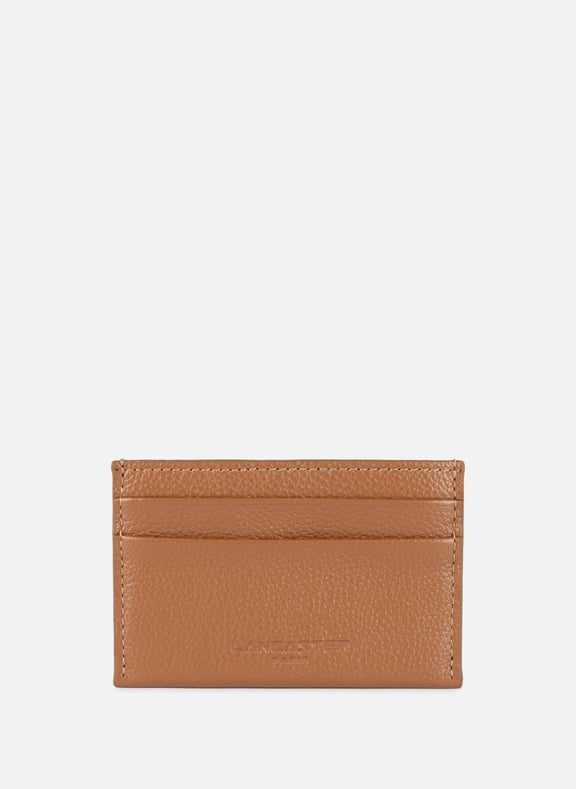 Porte-cartes - foulonné pm Marron by LANCASTER LANCASTER Porte-cartes - foulonné pm Marron