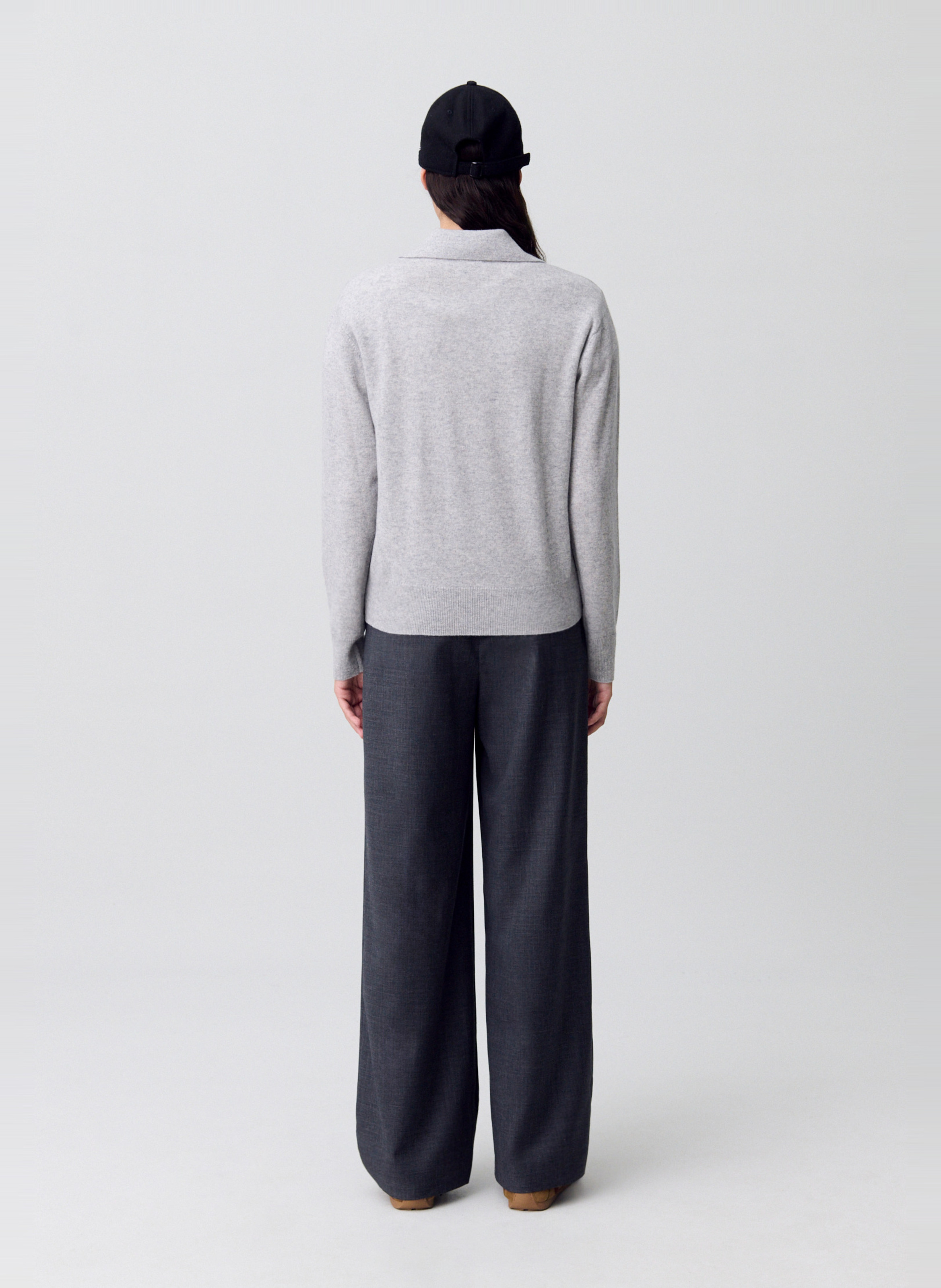 Polo droit en laine mélangée CLAUDIE PIERLOT Gris