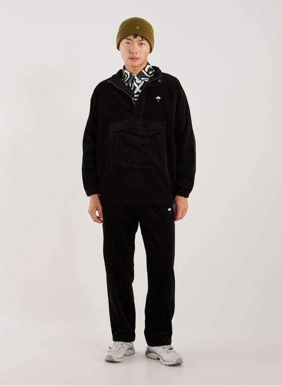 Blouson col montant en coton mélangé | Noir by HELAS CAPS Blouson col montant en coton mélangé Noir