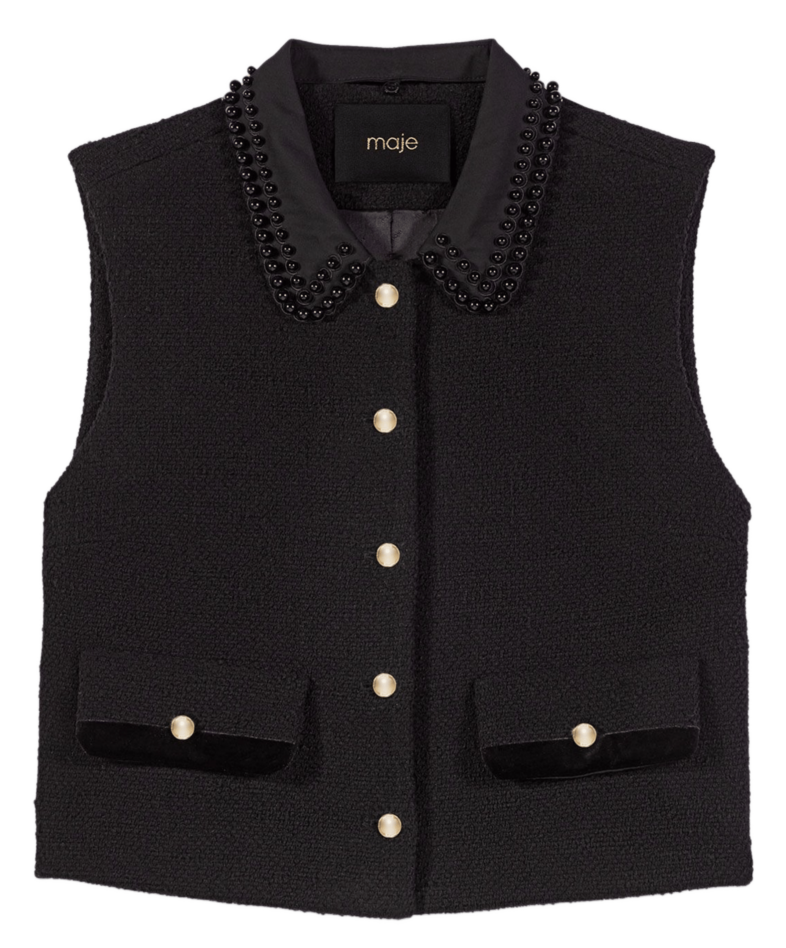Gilet col rond Noir