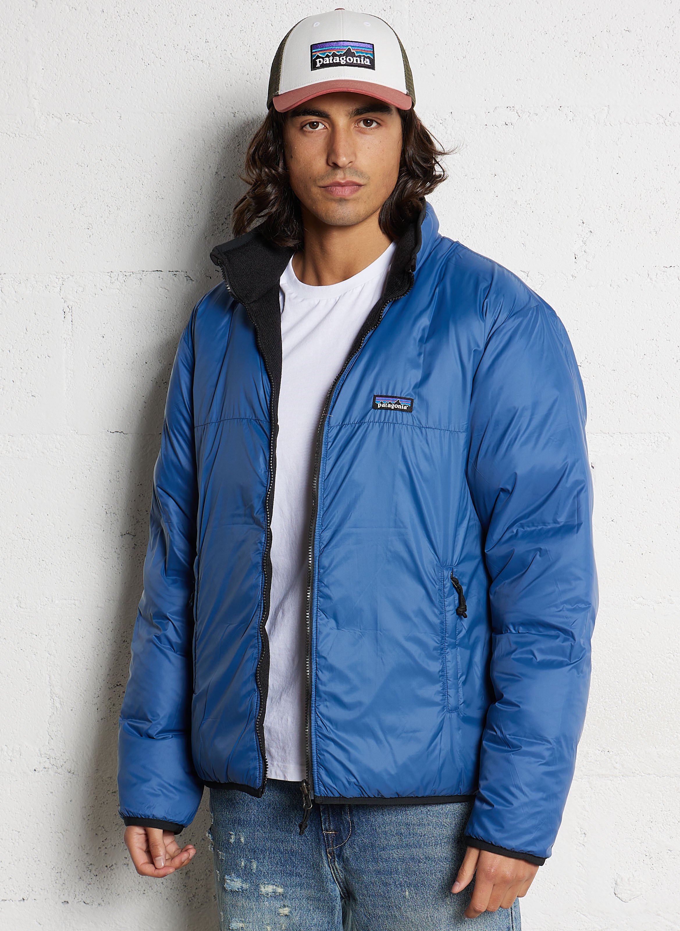 Doudoune col montant tissée unie PATAGONIA Noir