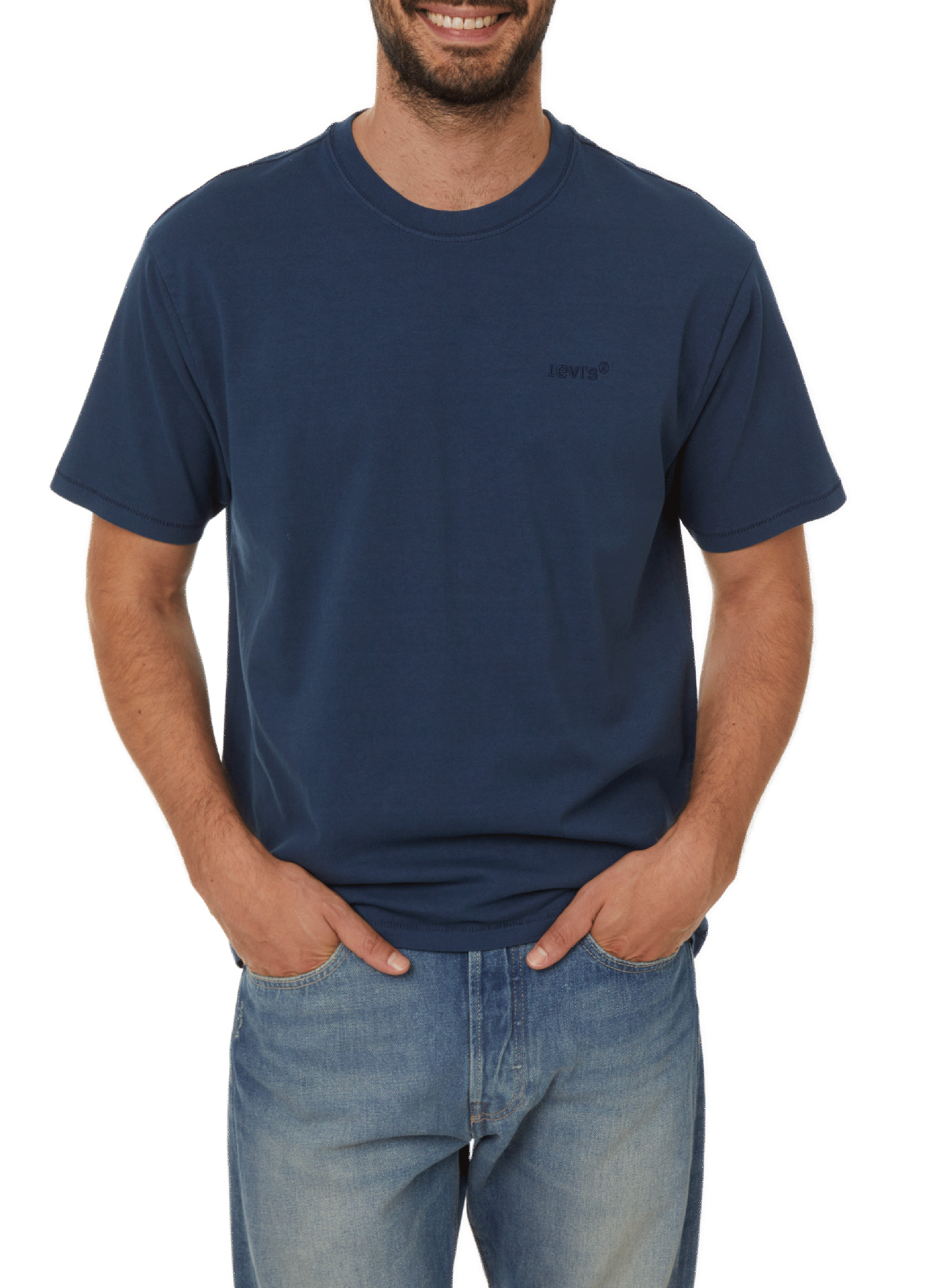 LEVI'S Round-neck cotton T-shirt  Blue
