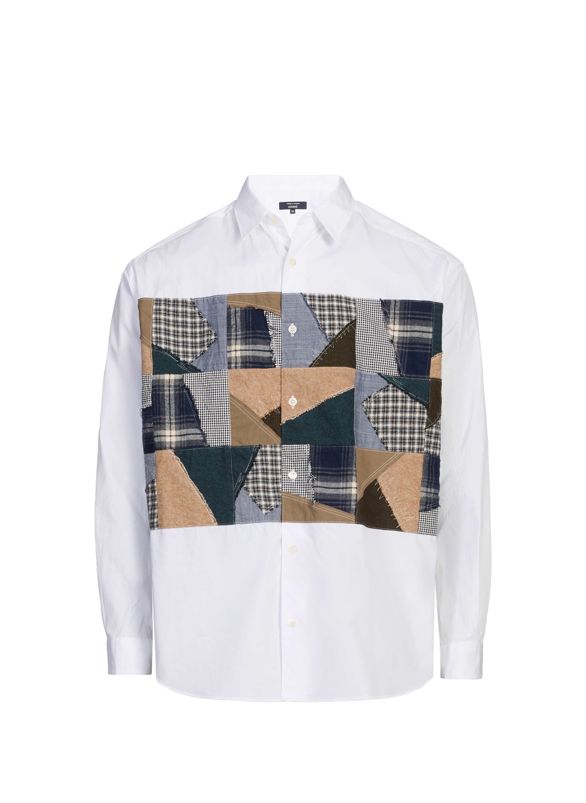 Chemise patchwork col classique en coton Multicolore by COMME DES GARCONS HOMME COMME DES GARCONS HOMME Chemise patchwork col classique en coton Multicolore