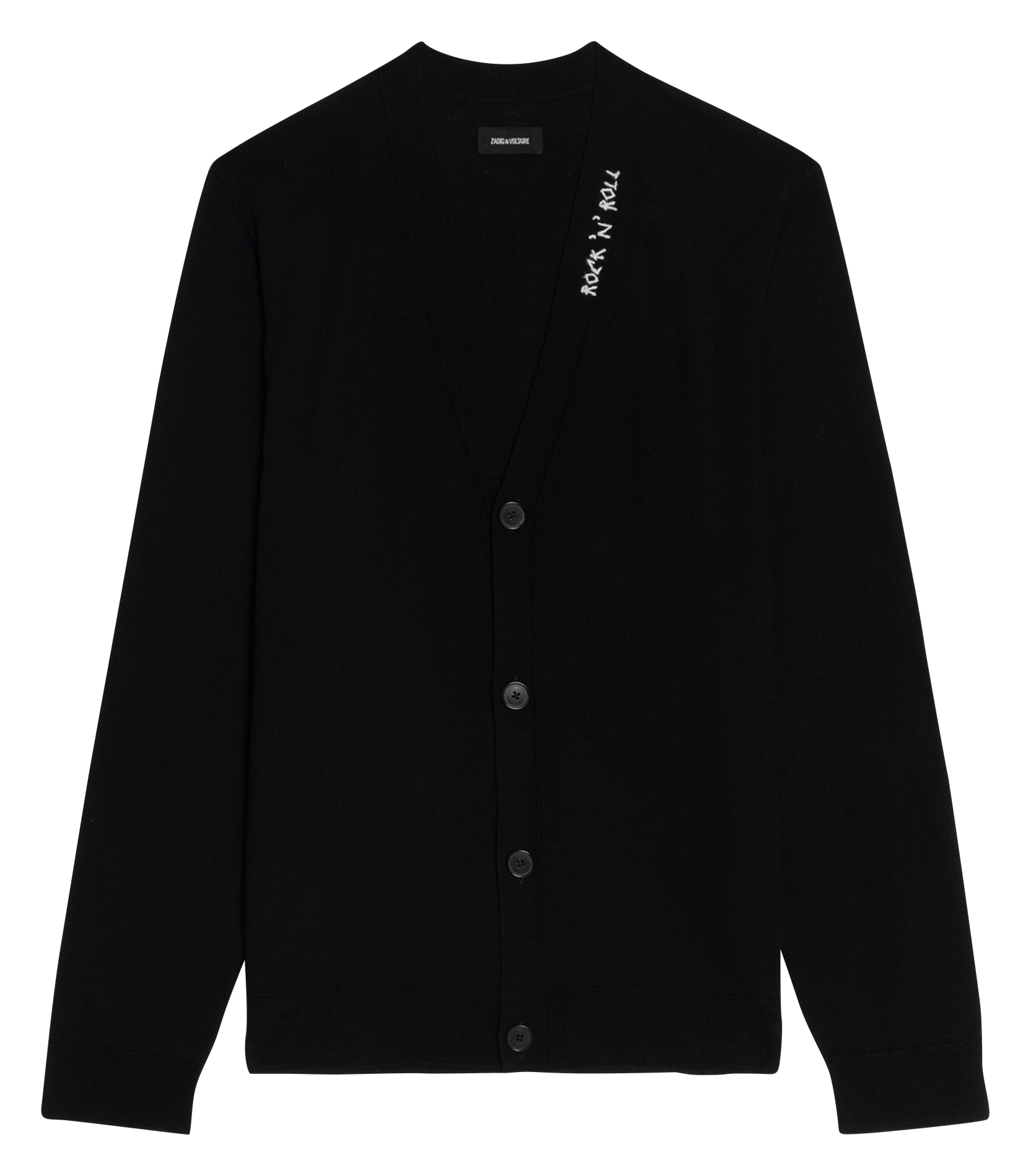 Cardigan droit col v en laine remi ZADIG&VOLTAIRE Noir