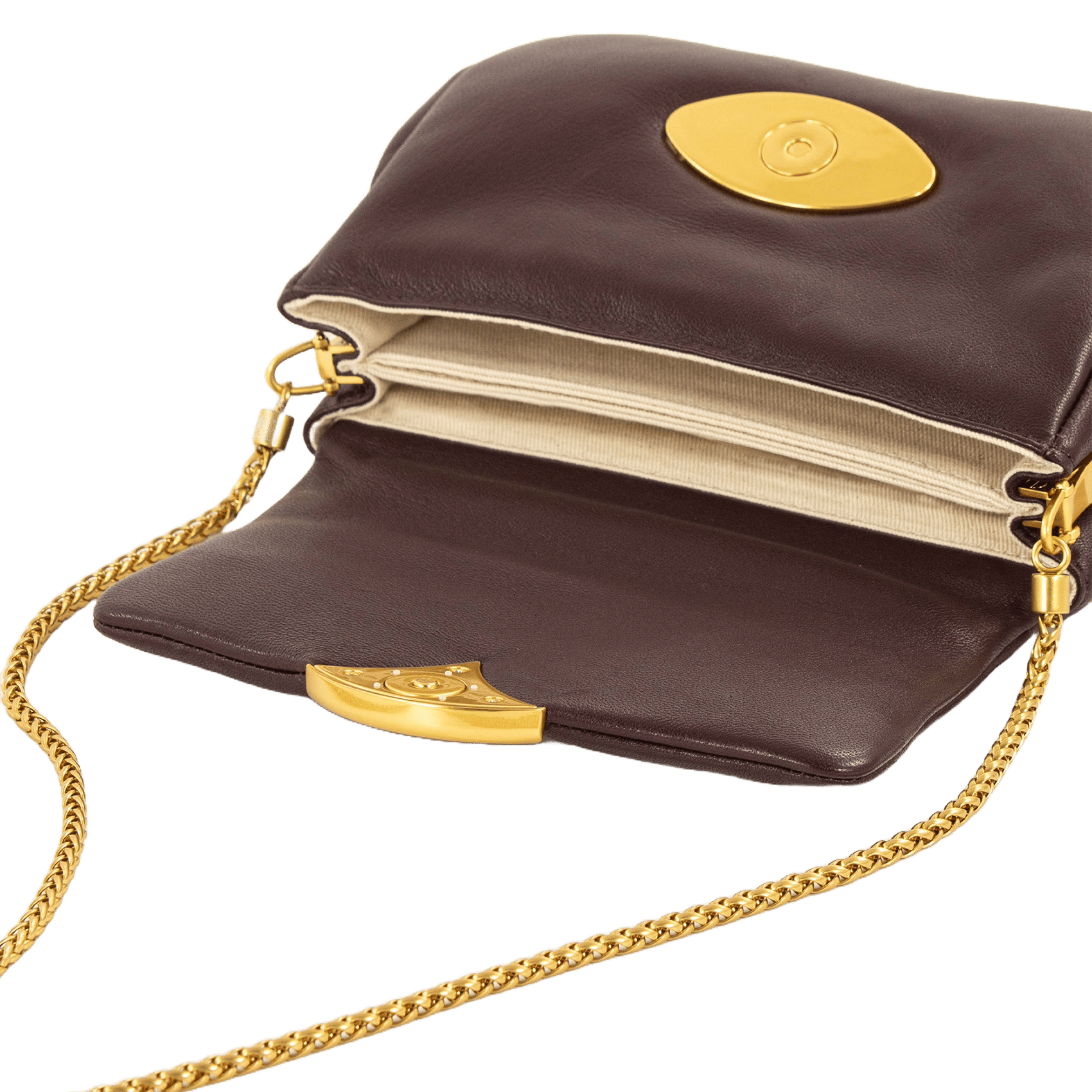 Sac bandoulière en cuir diviluz puffy SESSUN Marron