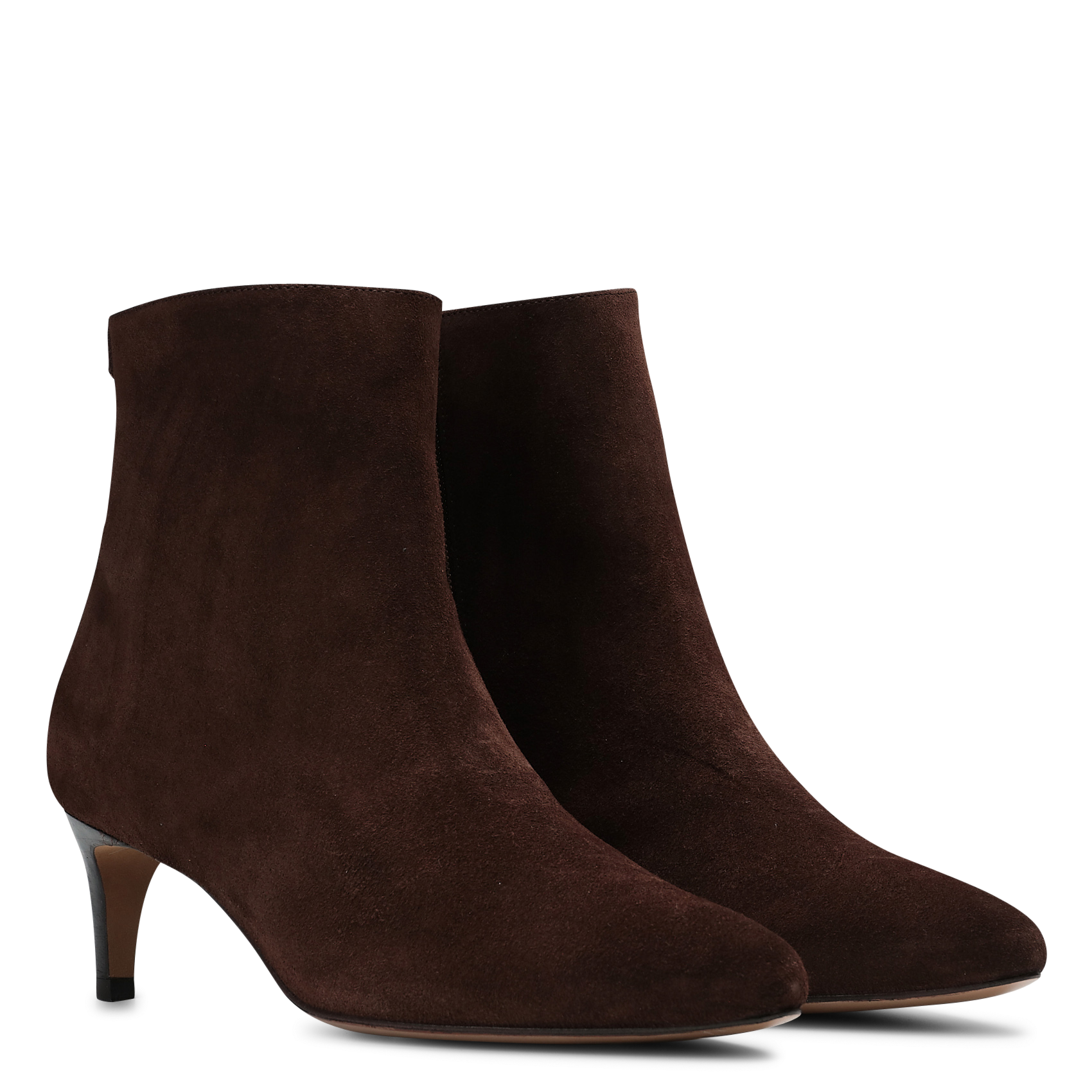 Bottines à bout pointu en cuir mara Marron