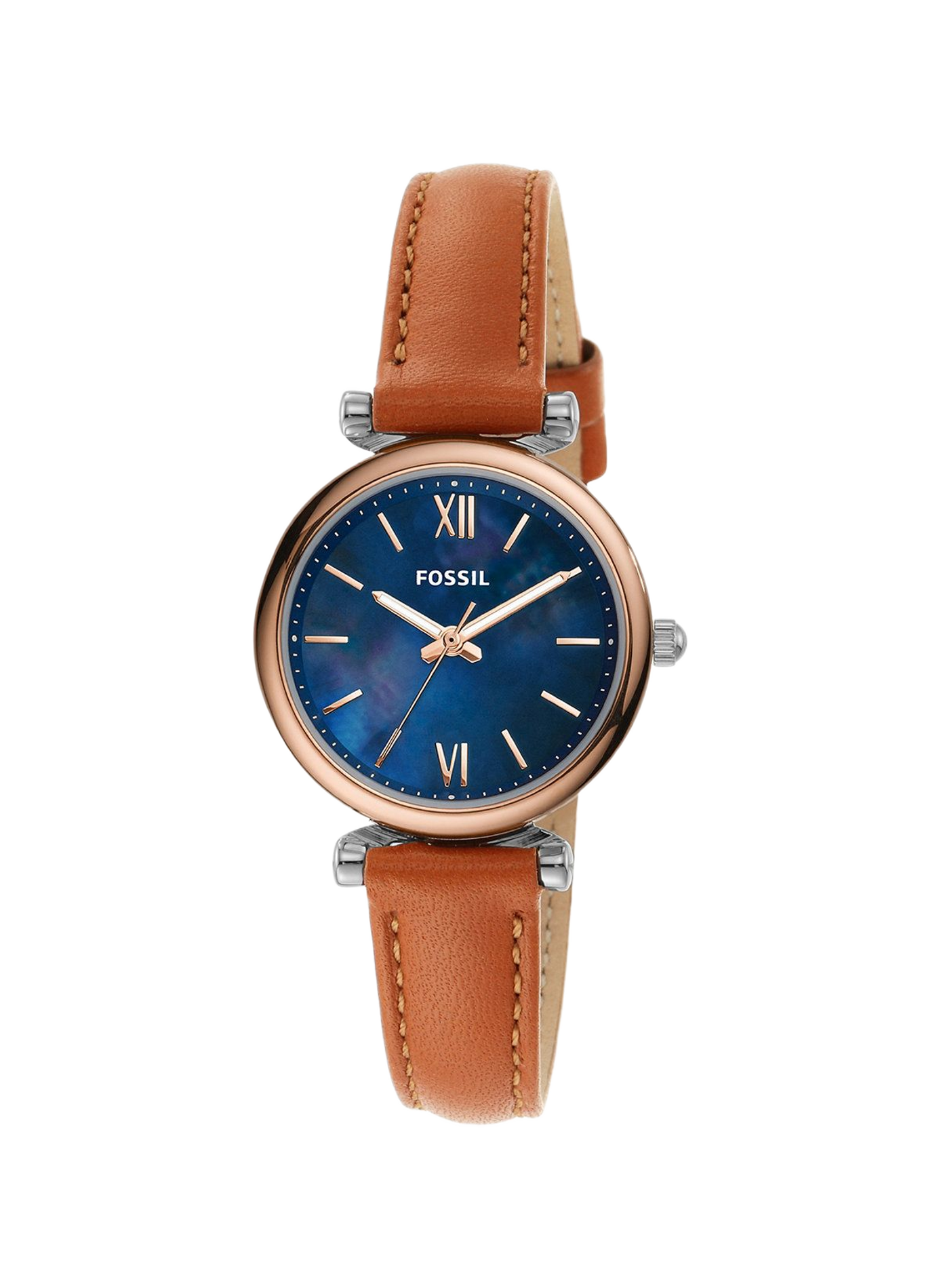Montre quartz classique en cuir FOSSIL Bleu