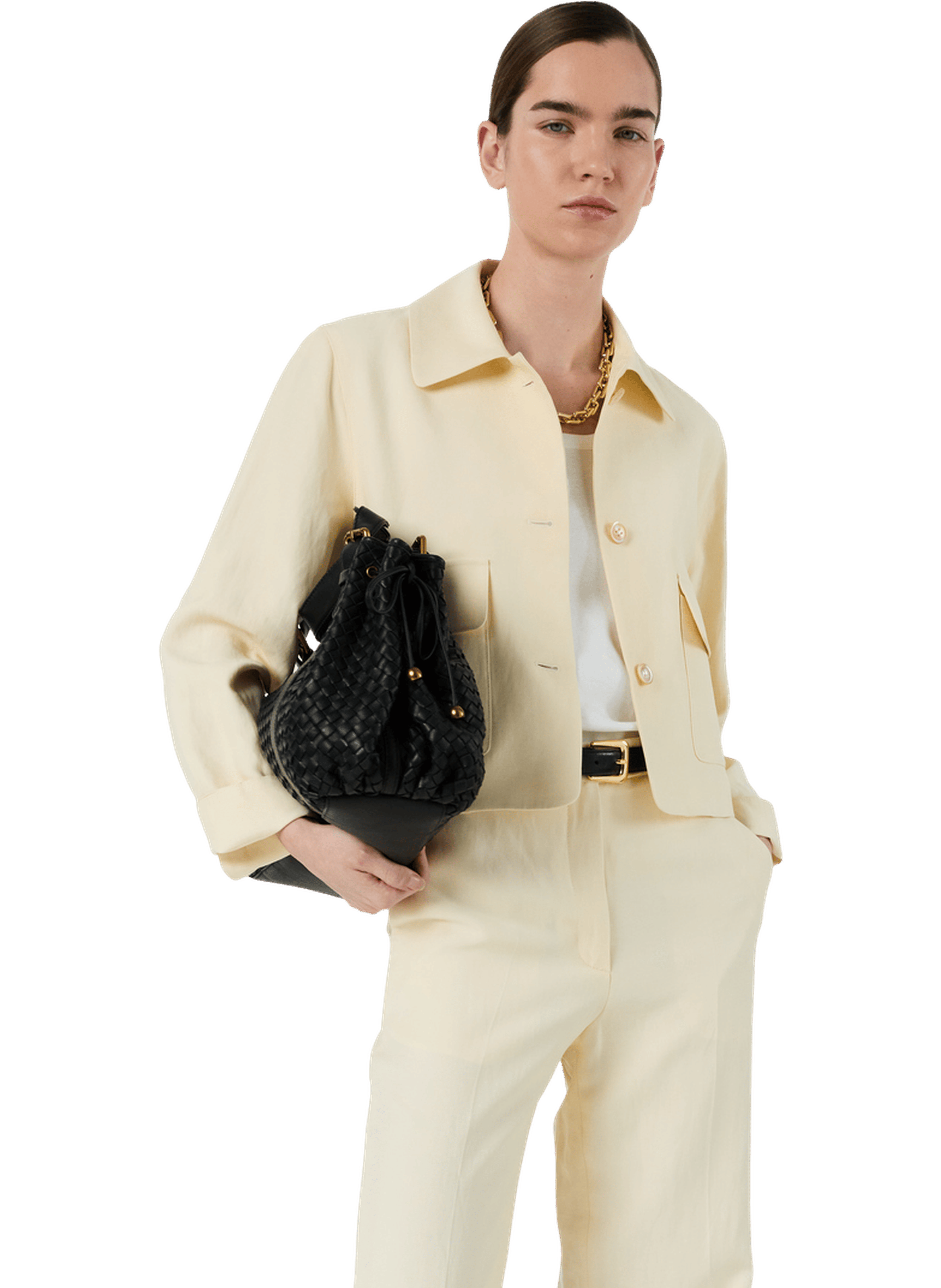 Veste courte à col chemise - tilda GERARD DAREL Jaune