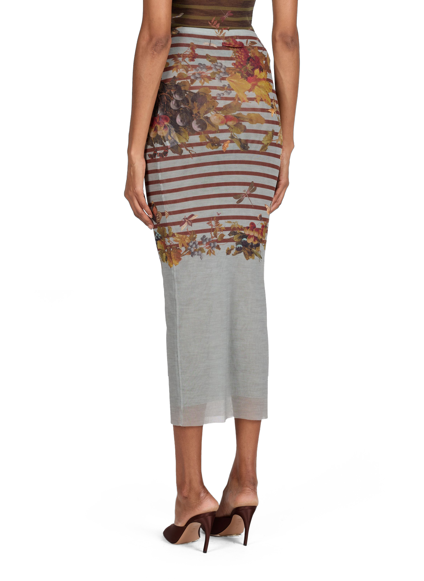 Long and fitted printed skirt JEAN PAUL GAULTIER Multicolour