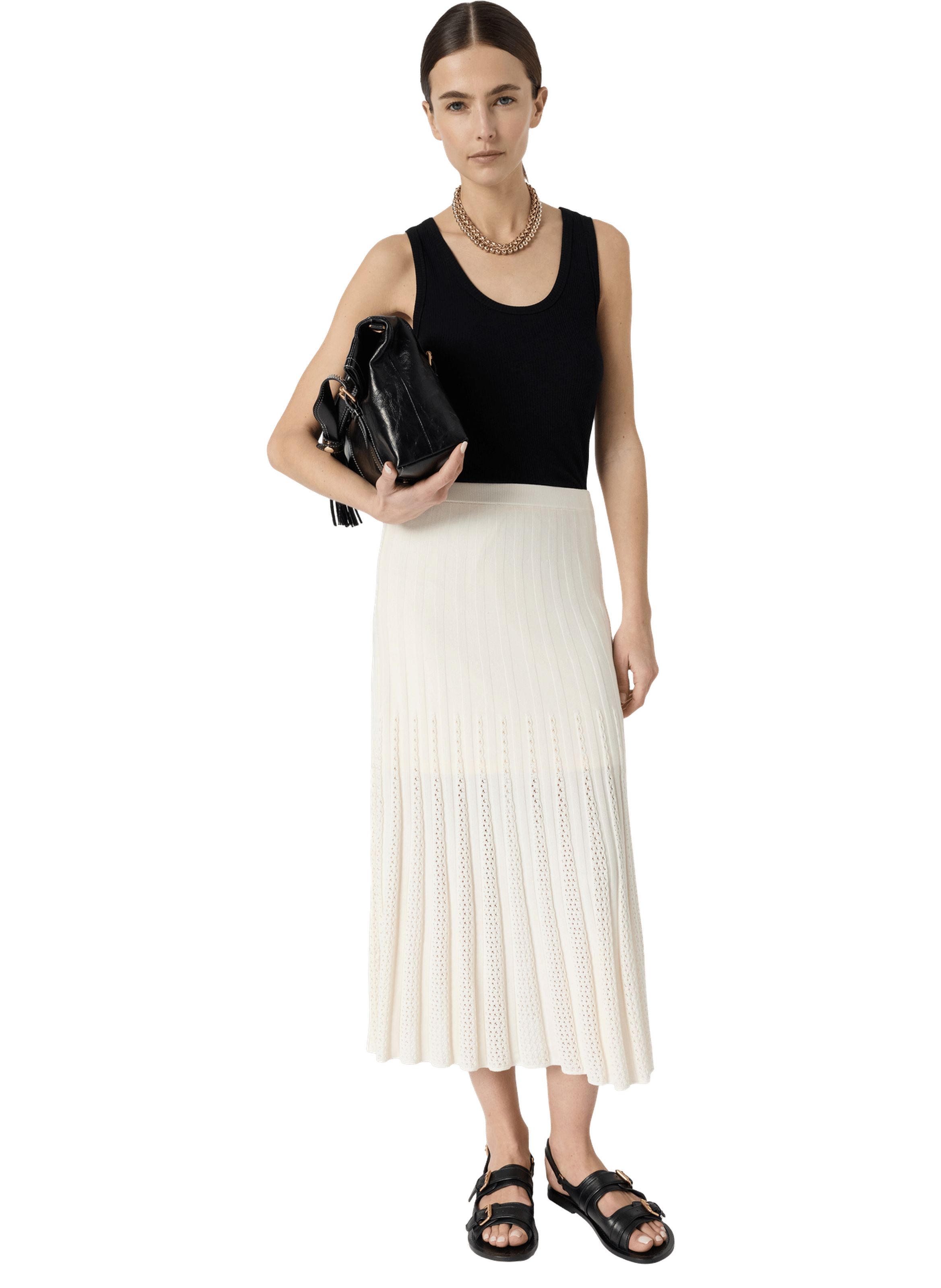 Jupe longue en maille - jocelyna GERARD DAREL Beige