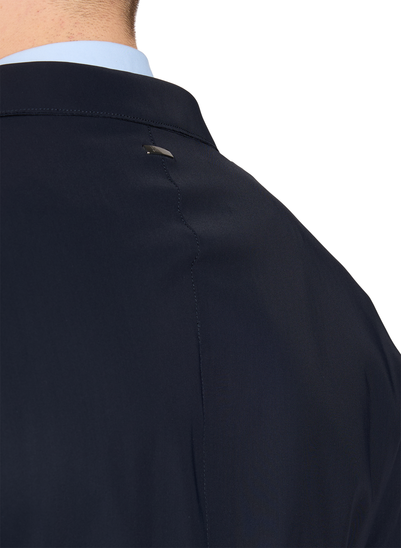 Solid straight blazer HERNO Blue