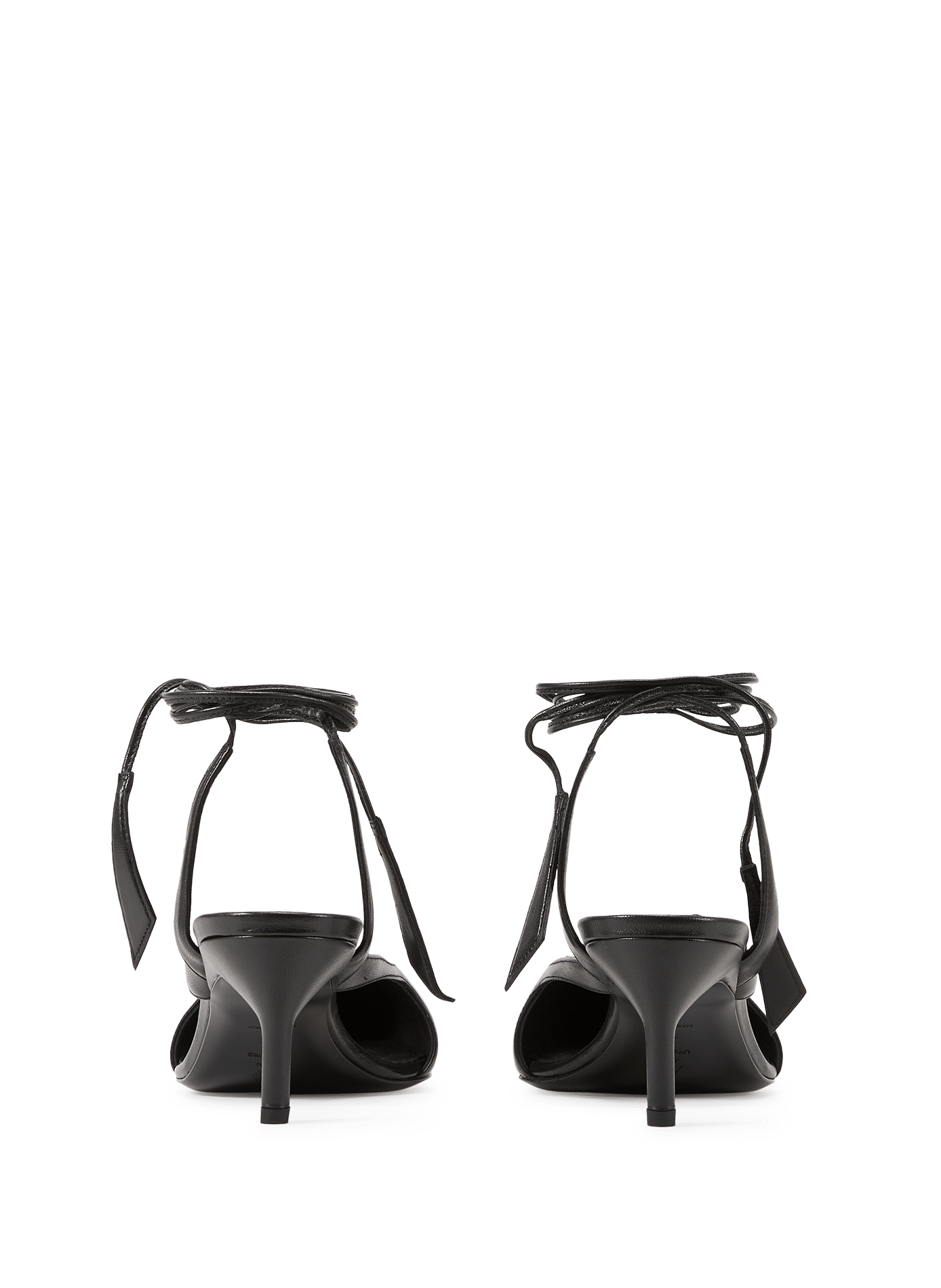 Sling-back à lacets en cuir THE ATTICO Black