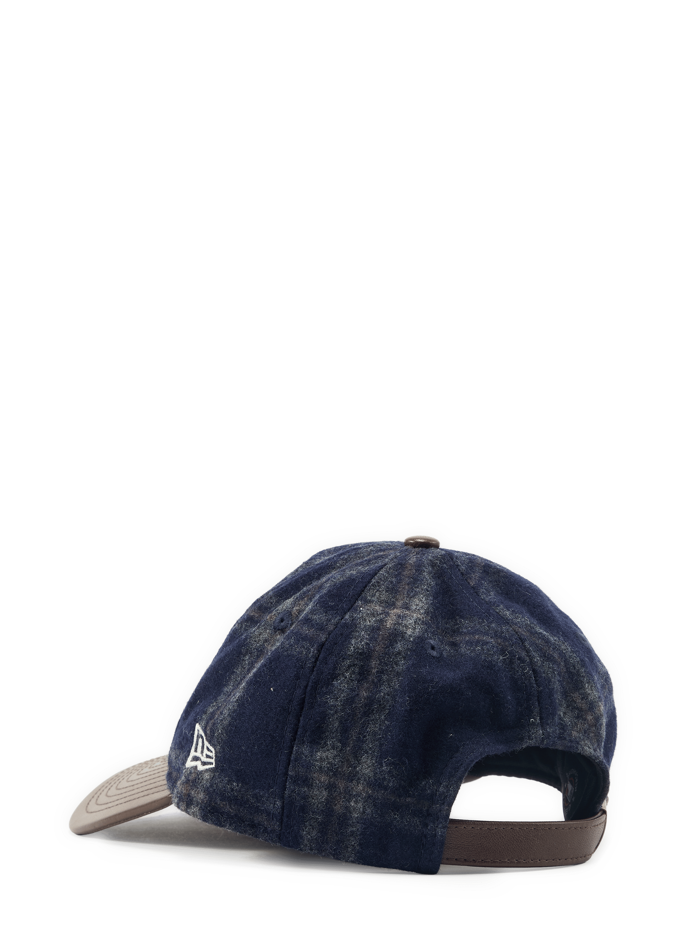 Casquette logo en laine et cuir NEW ERA Bleu