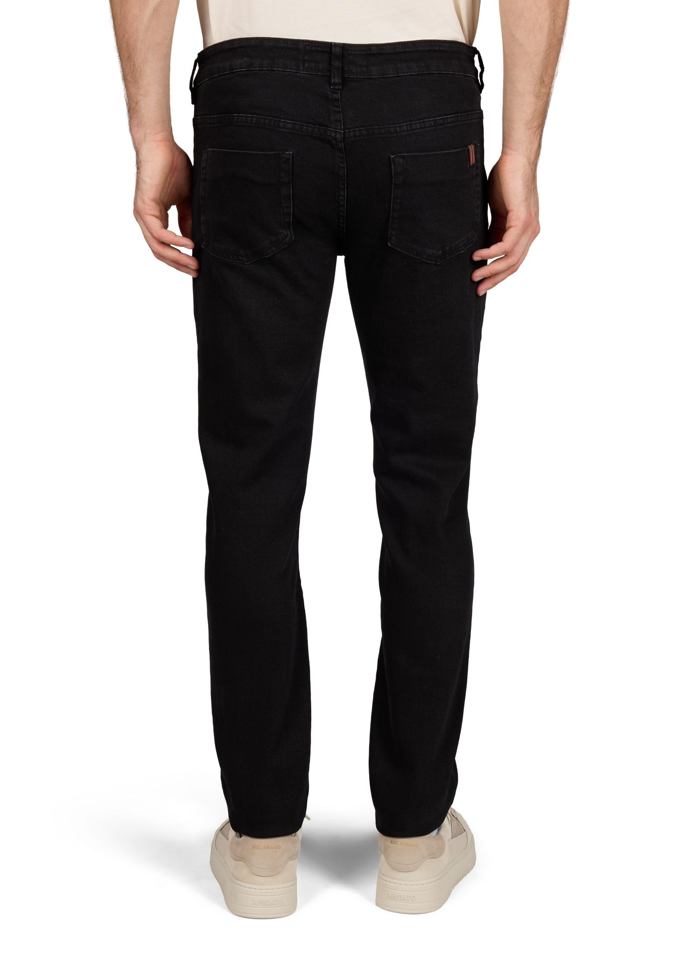 Jean droit en coton mélangé NOTIFY Noir