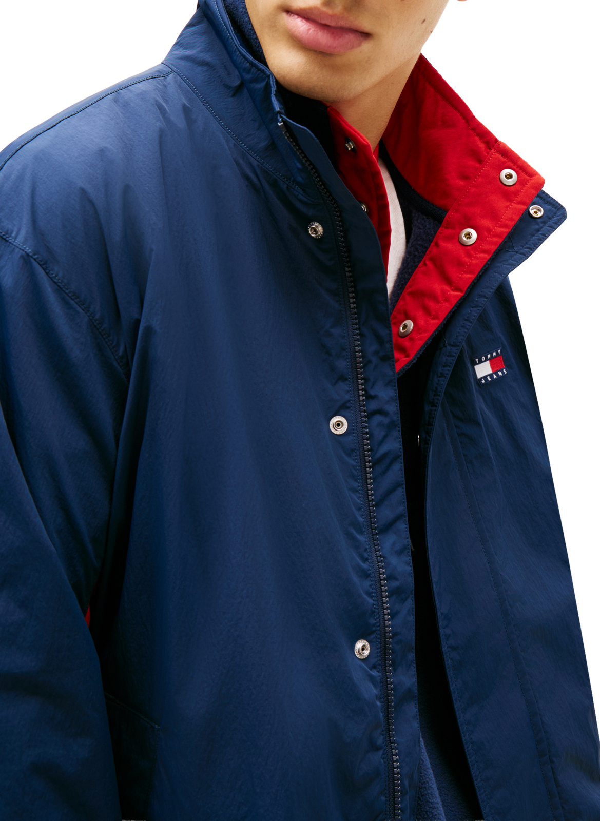 Veste déperlante à badge drapeau et logo TOMMY HILFIGER Bleu