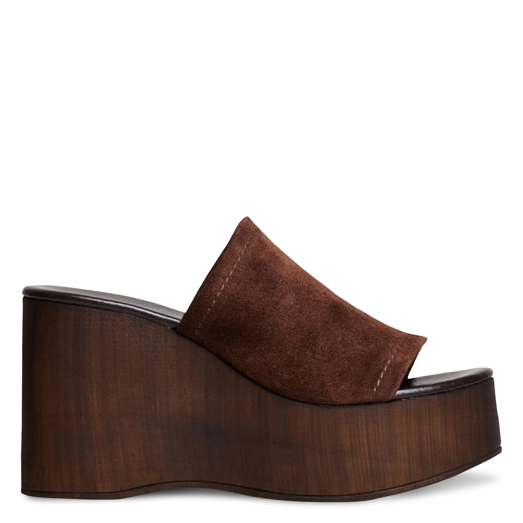 Mules compensées en cuir esmee JONAK Marron