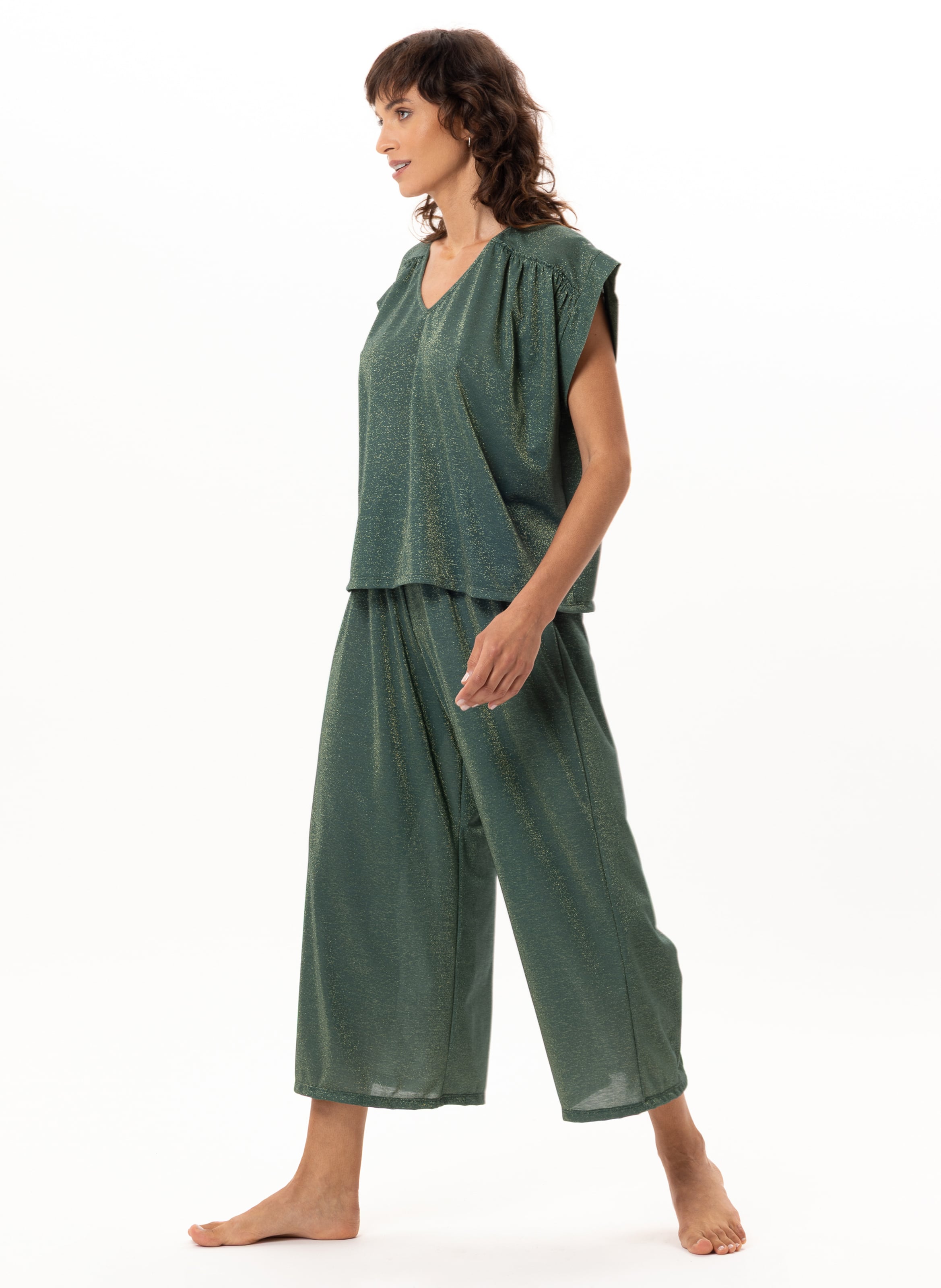 Tee-shirt en maille lurex coco 230 LE CHAT Vert