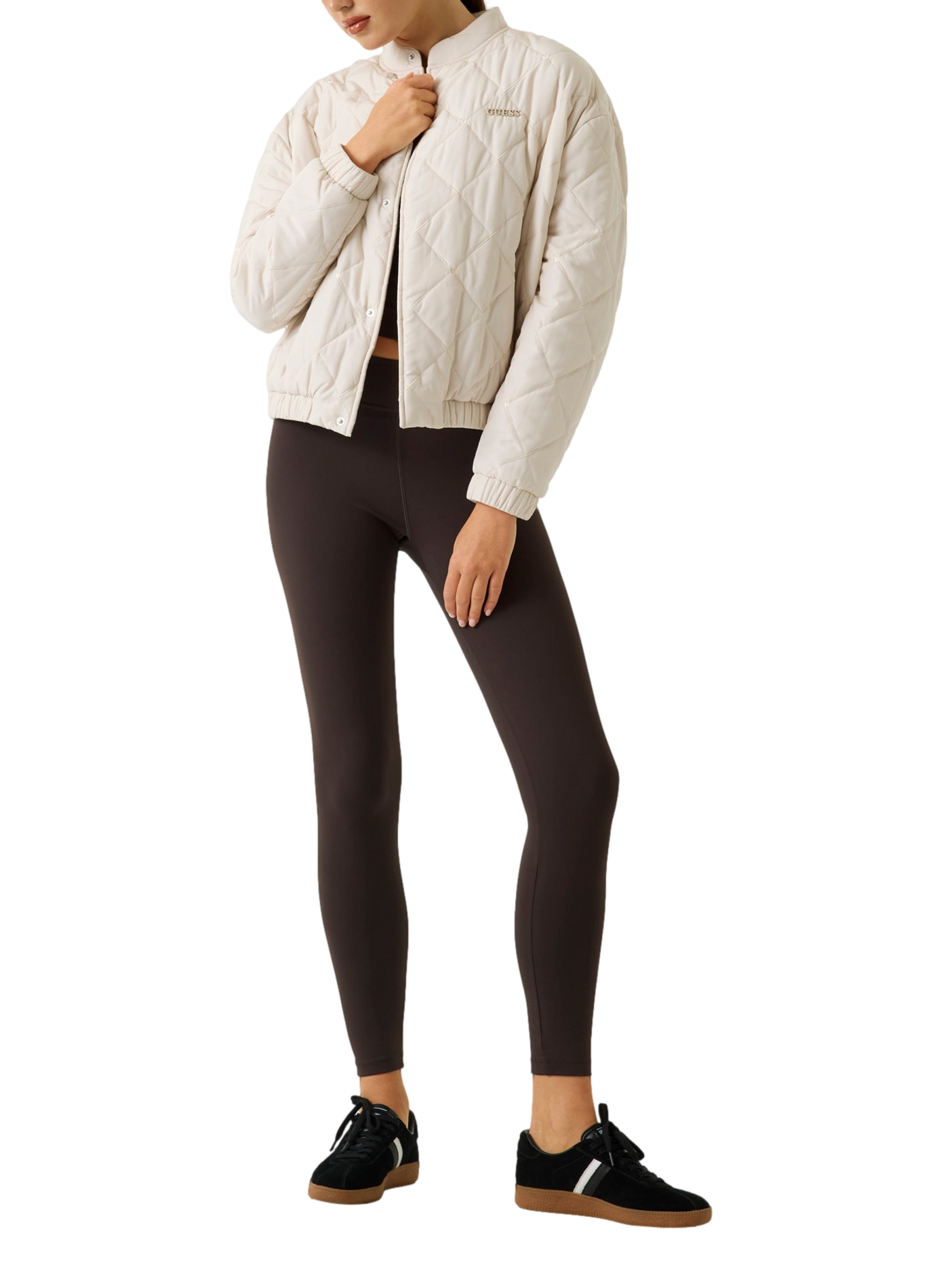 Oversized quilted bomber GUESS Grey