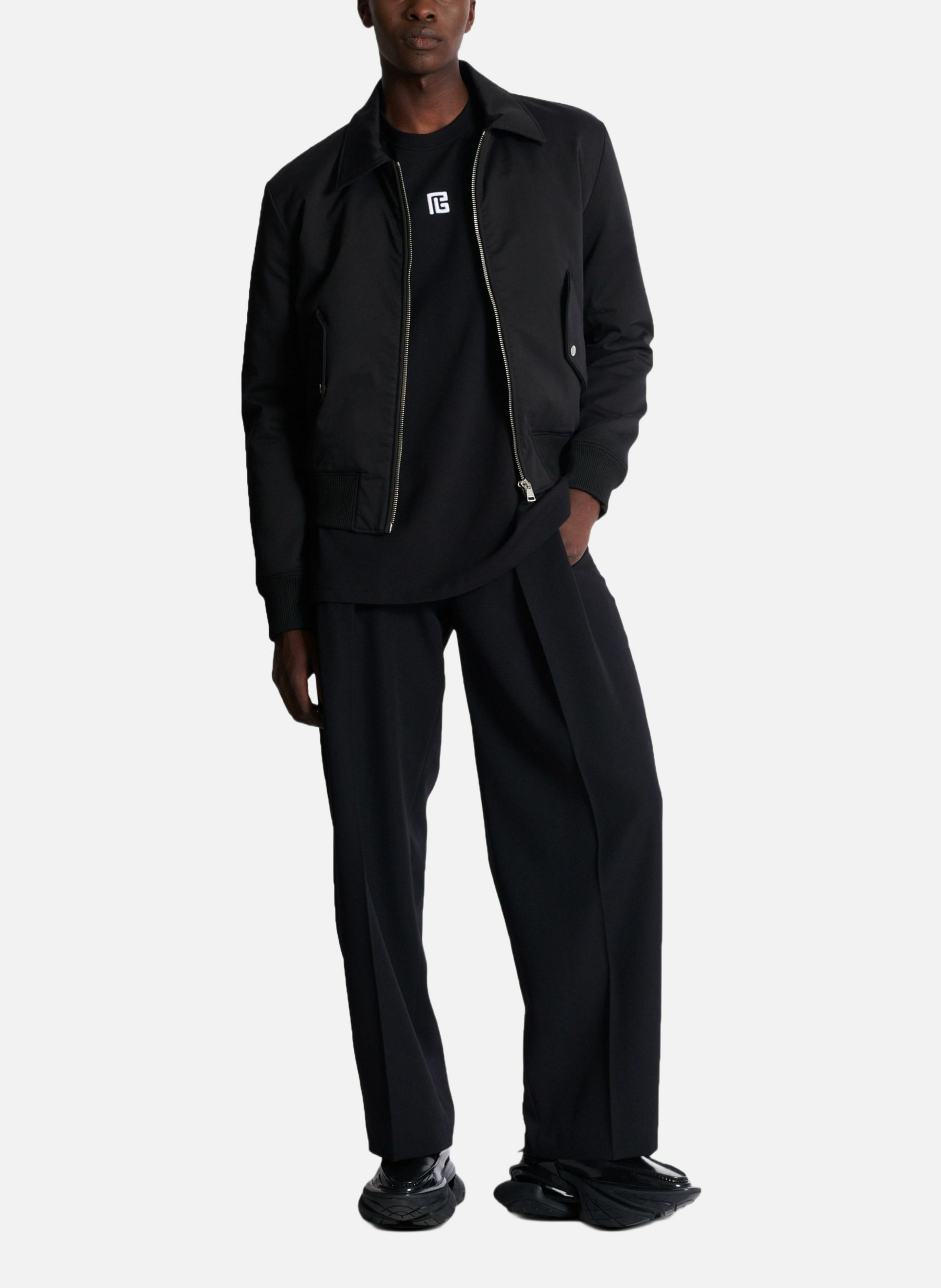 T-shirt brodé pb BALMAIN Noir