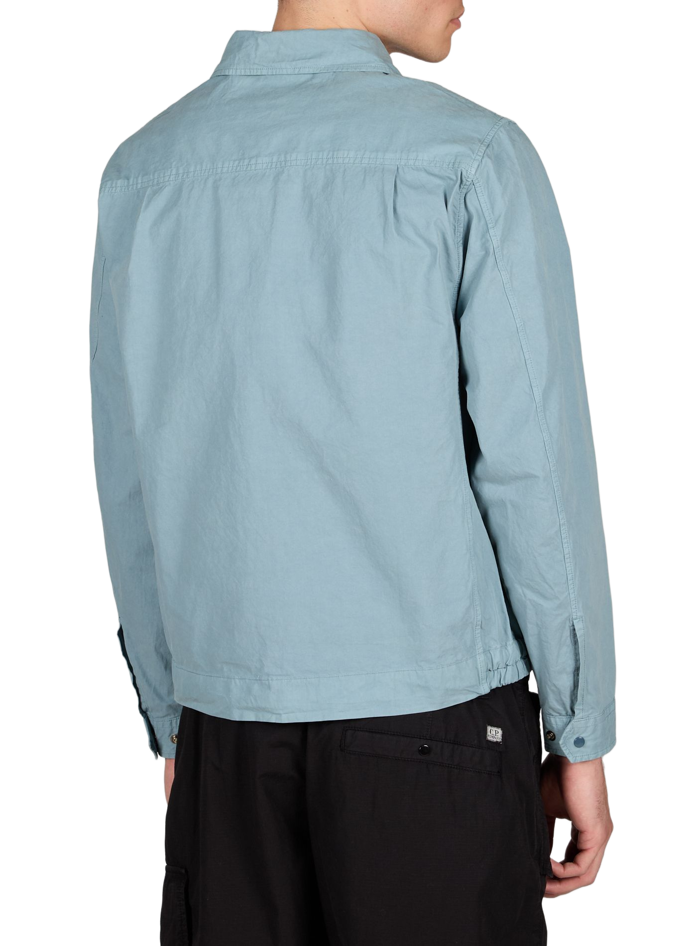 Solid jacket with large zip pockets in cotton CP COMPANY Blue