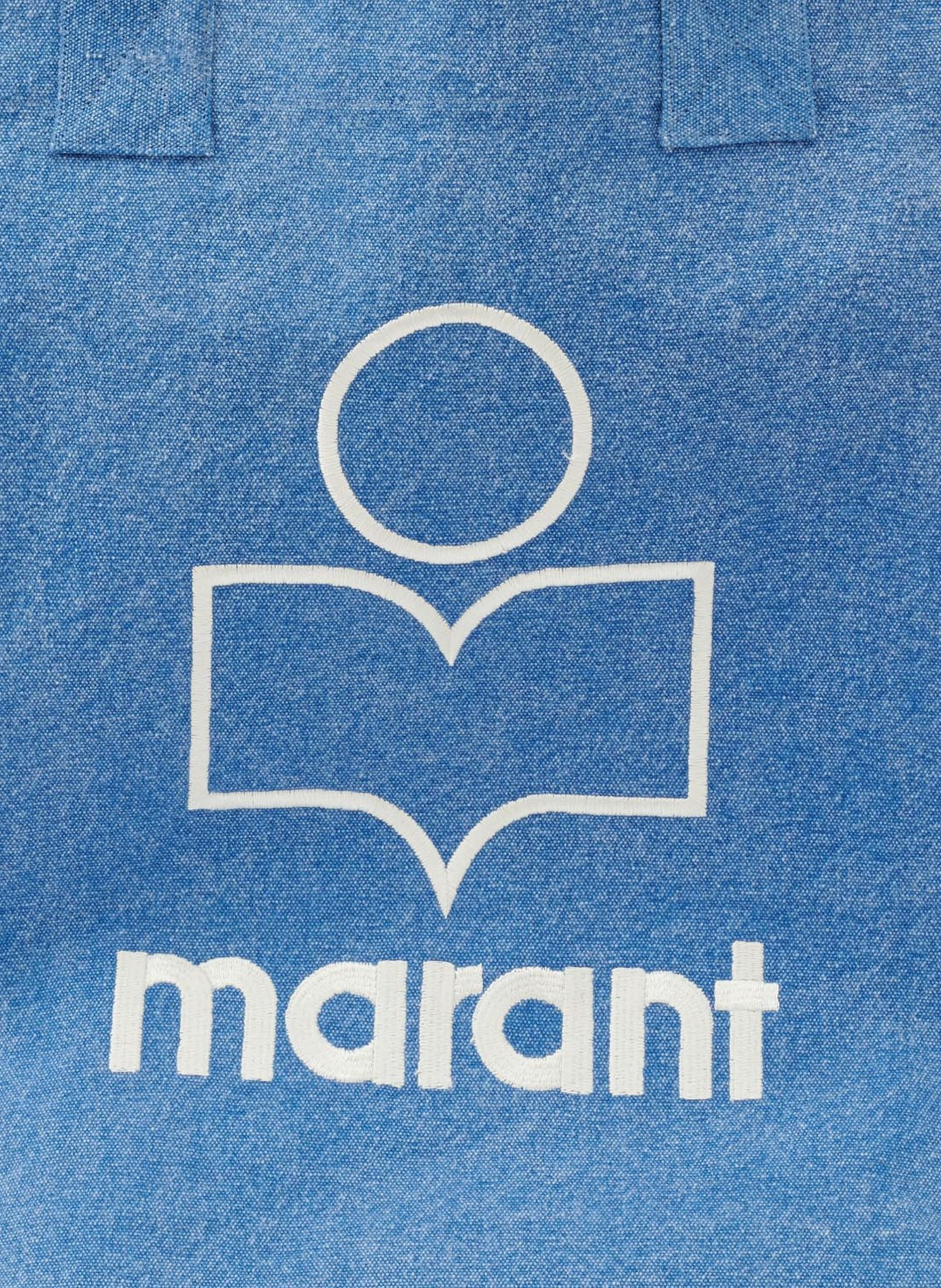 YENKY canvas tote bag with embroidered logo ISABEL MARANT Blue