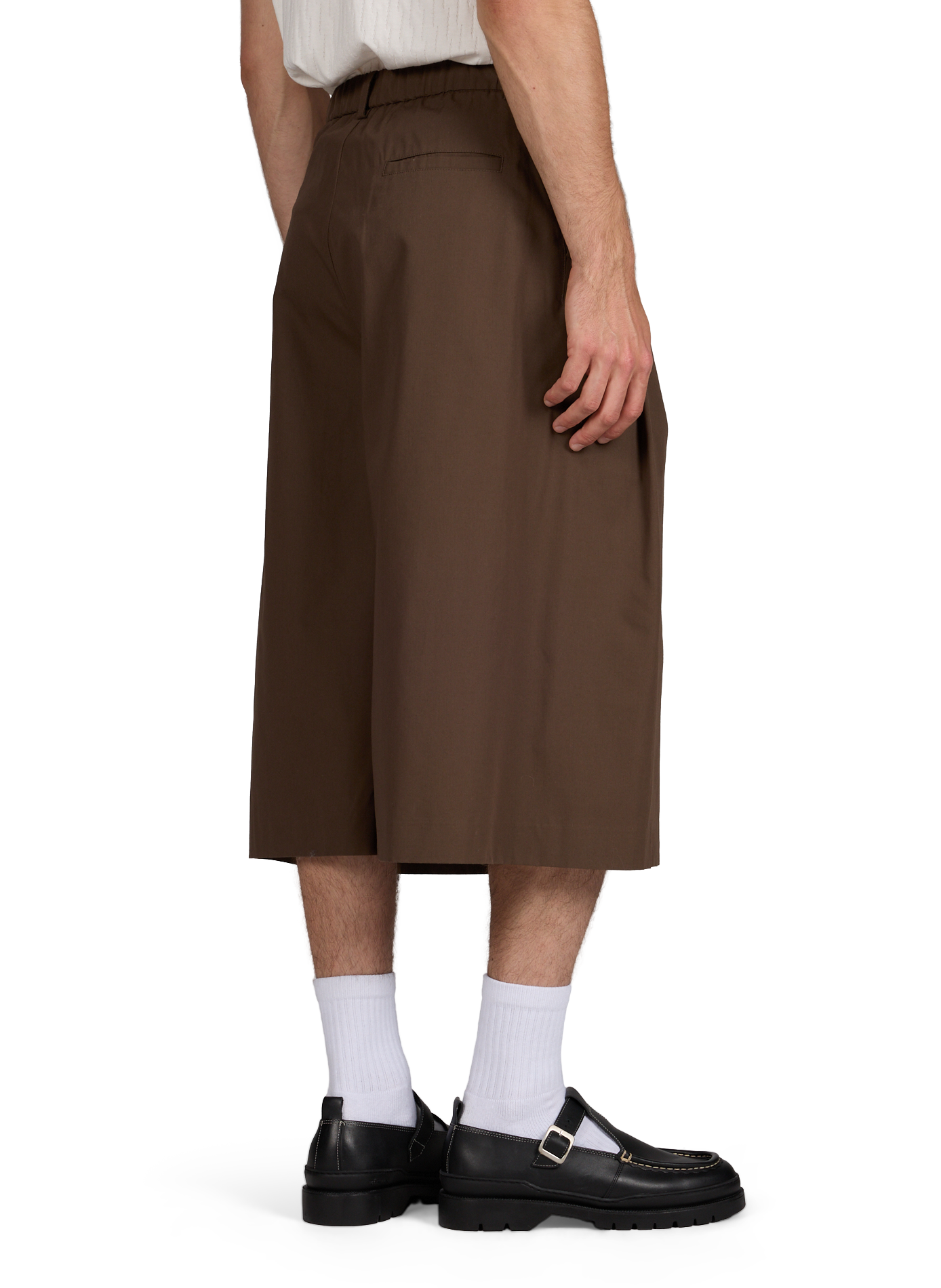 Large Bermuda in blended cotton AMOMENTO Brown