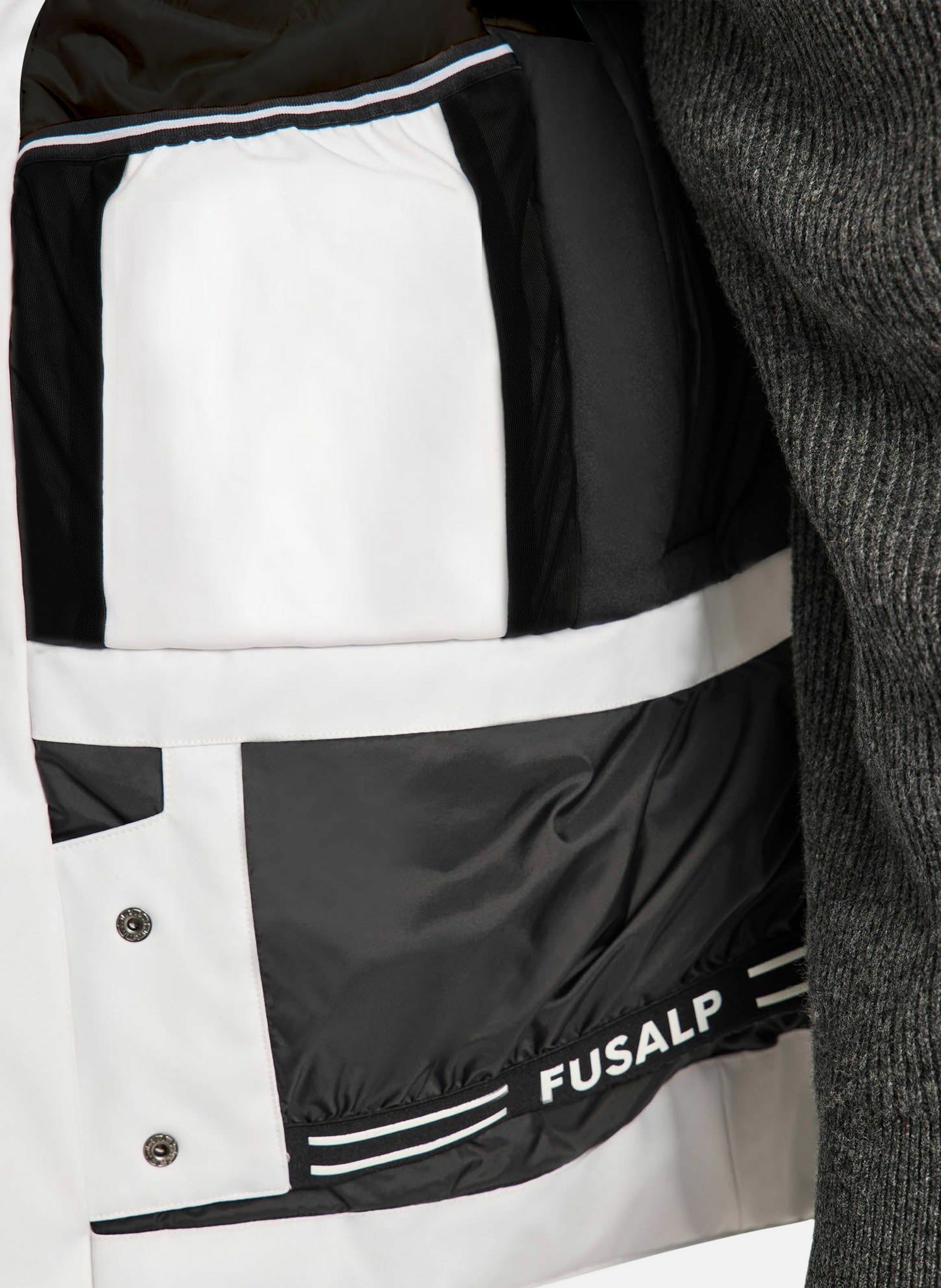 Veste de ski john col capuche coupe regular FUSALP Blanc