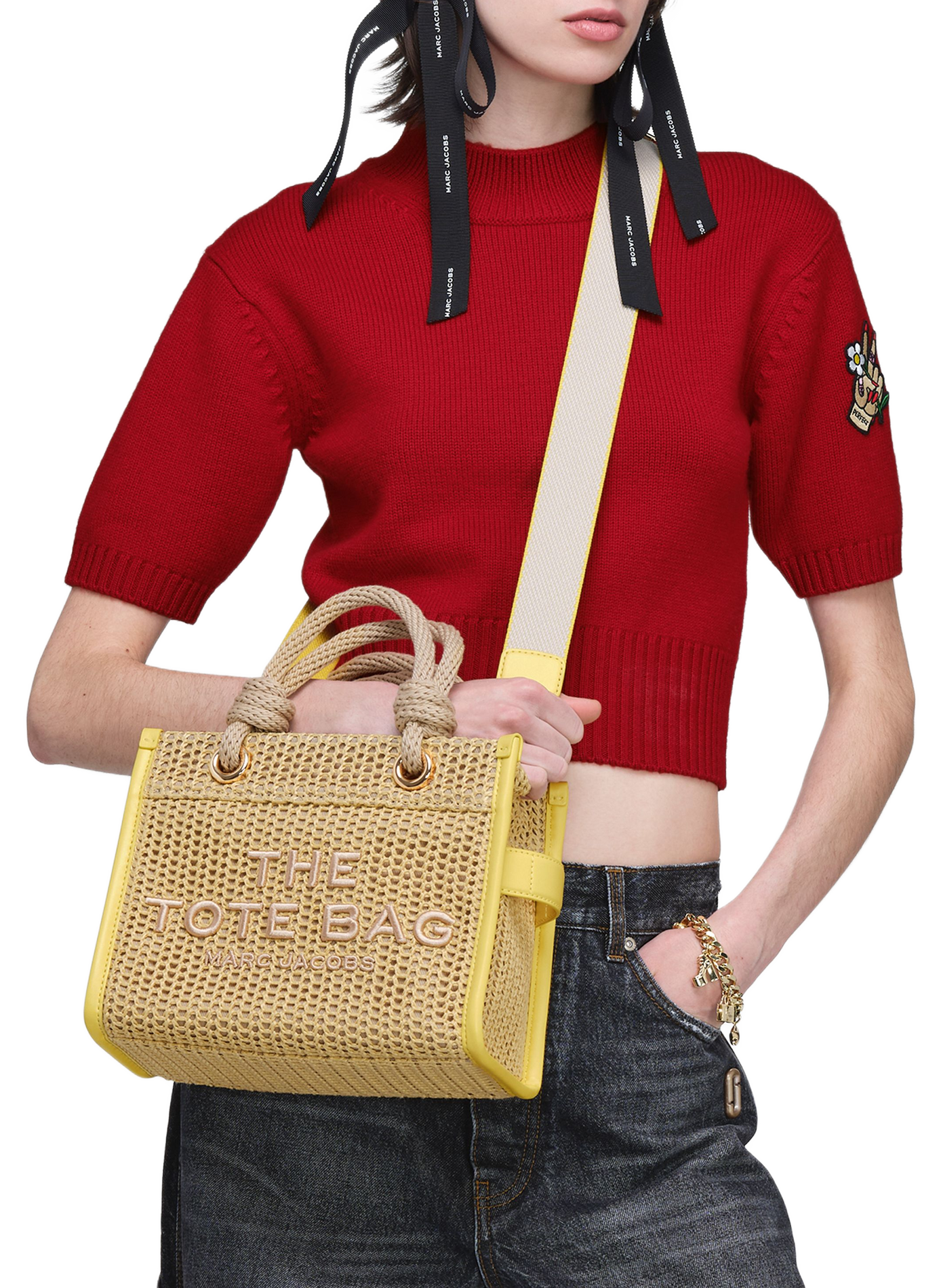 Tote bag crochet MARC JACOBS Beige