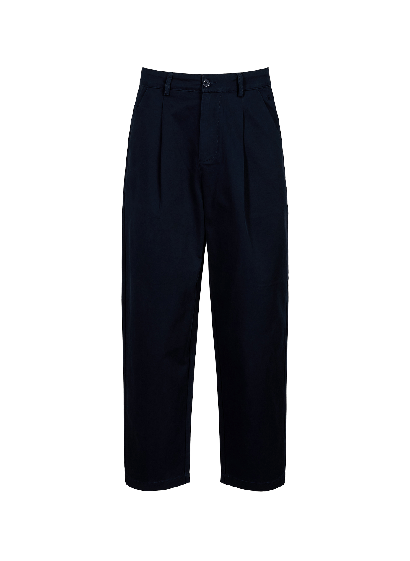 Pantalon ample uni à plis en coton  DIME Bleu