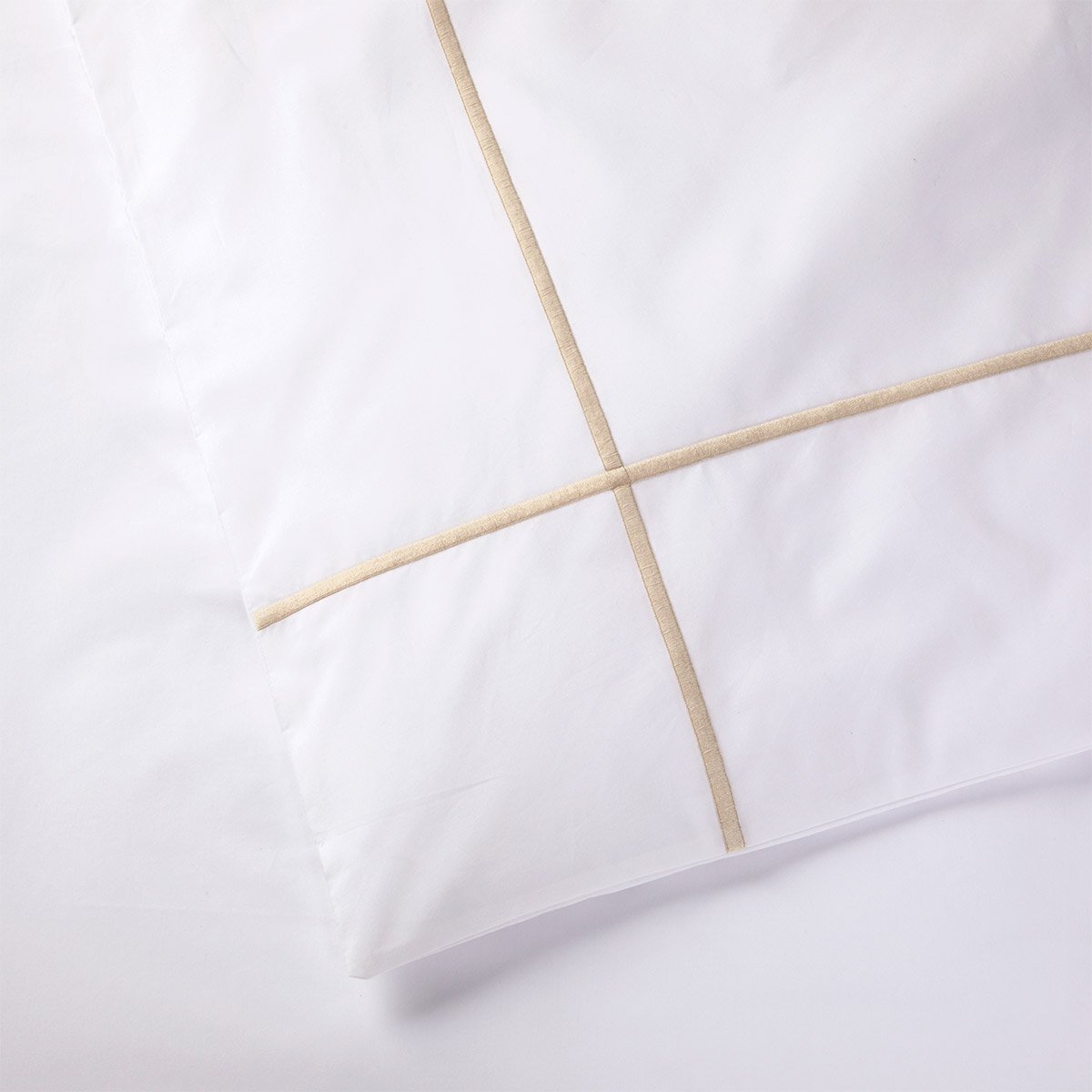 Housse de couette en percale de coton, athéna | Beige YVES DELORME Maison