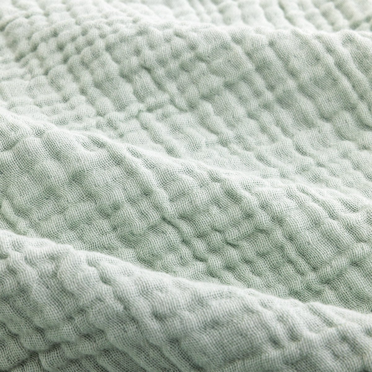 Plaid en gaze de coton, cyclades DESFORGES Bleu