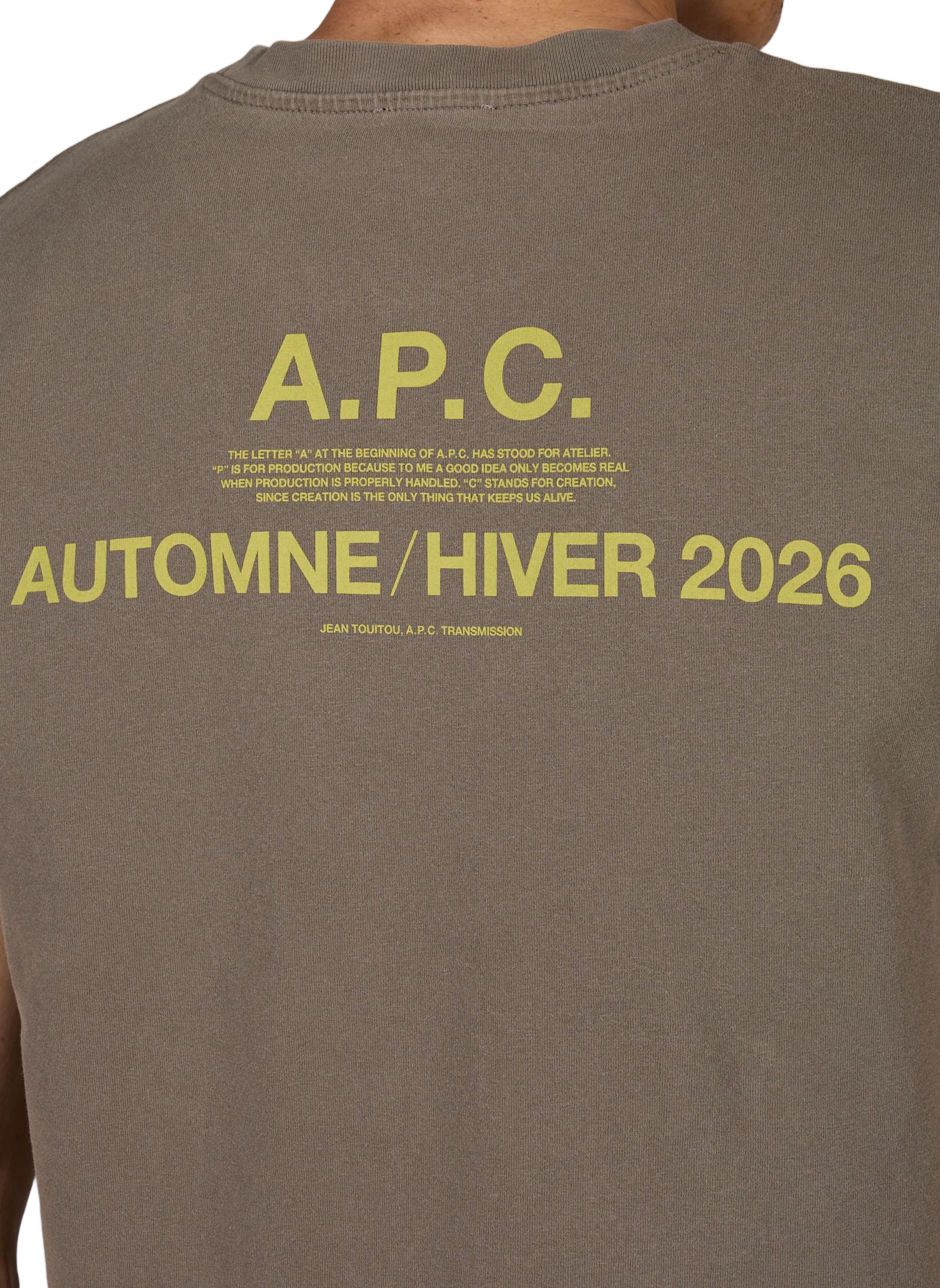 Short-sleeved cotton T-shirt A.P.C. Grey