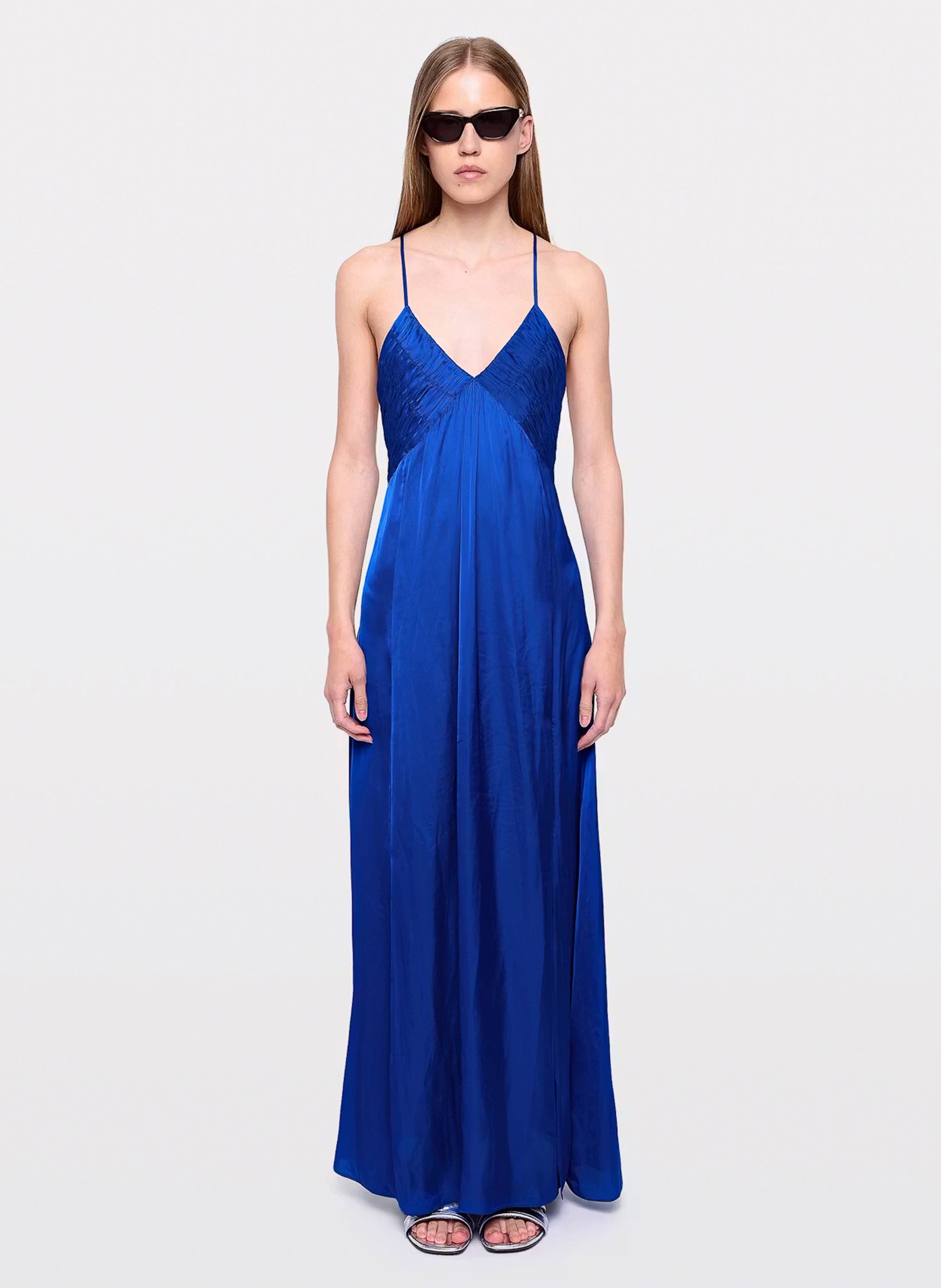 Robe longue col v rayonne ZADIG&VOLTAIRE Bleu