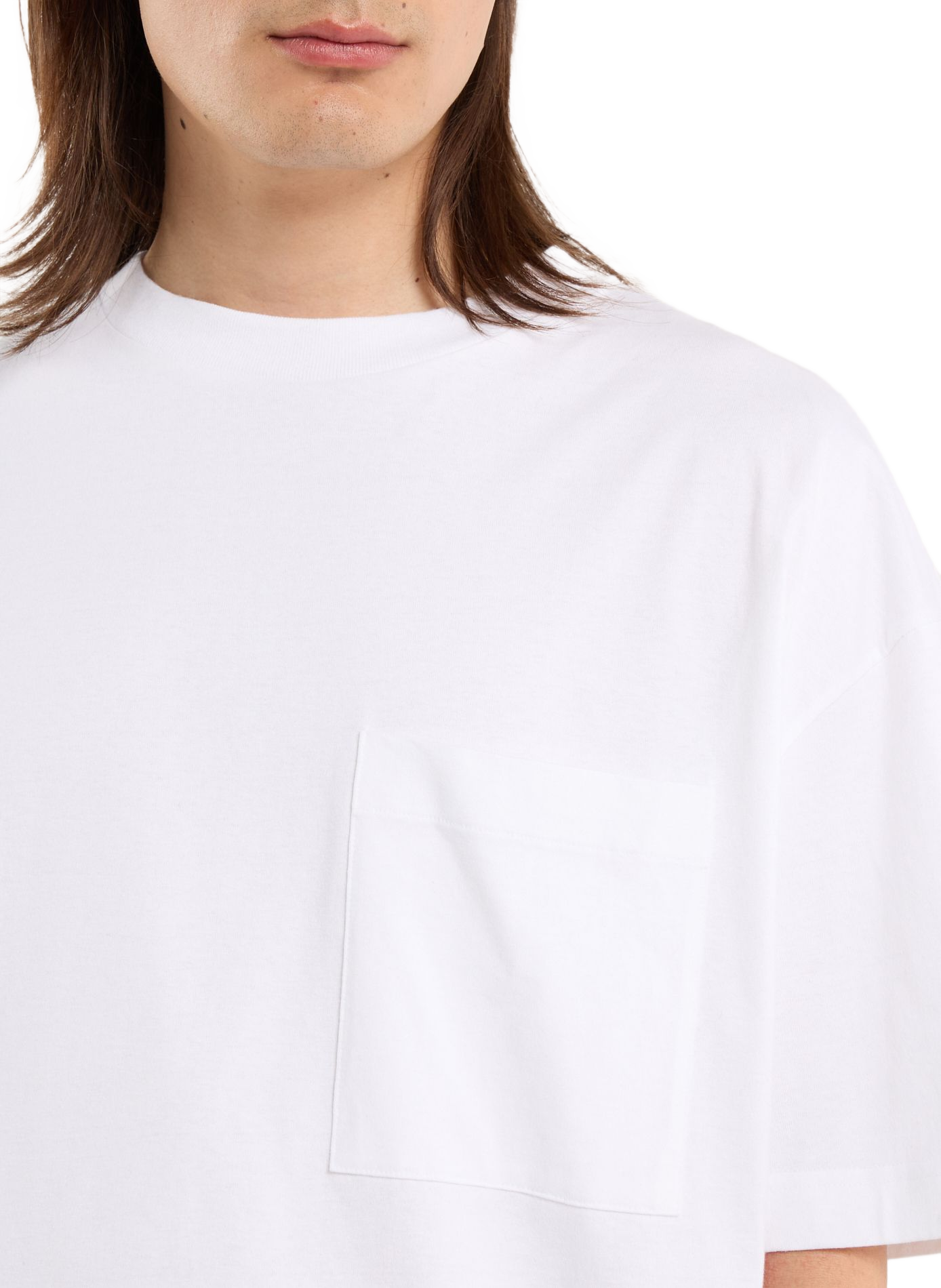 Oversize T-Shirt mit Bart SAISON 1865 Weiss