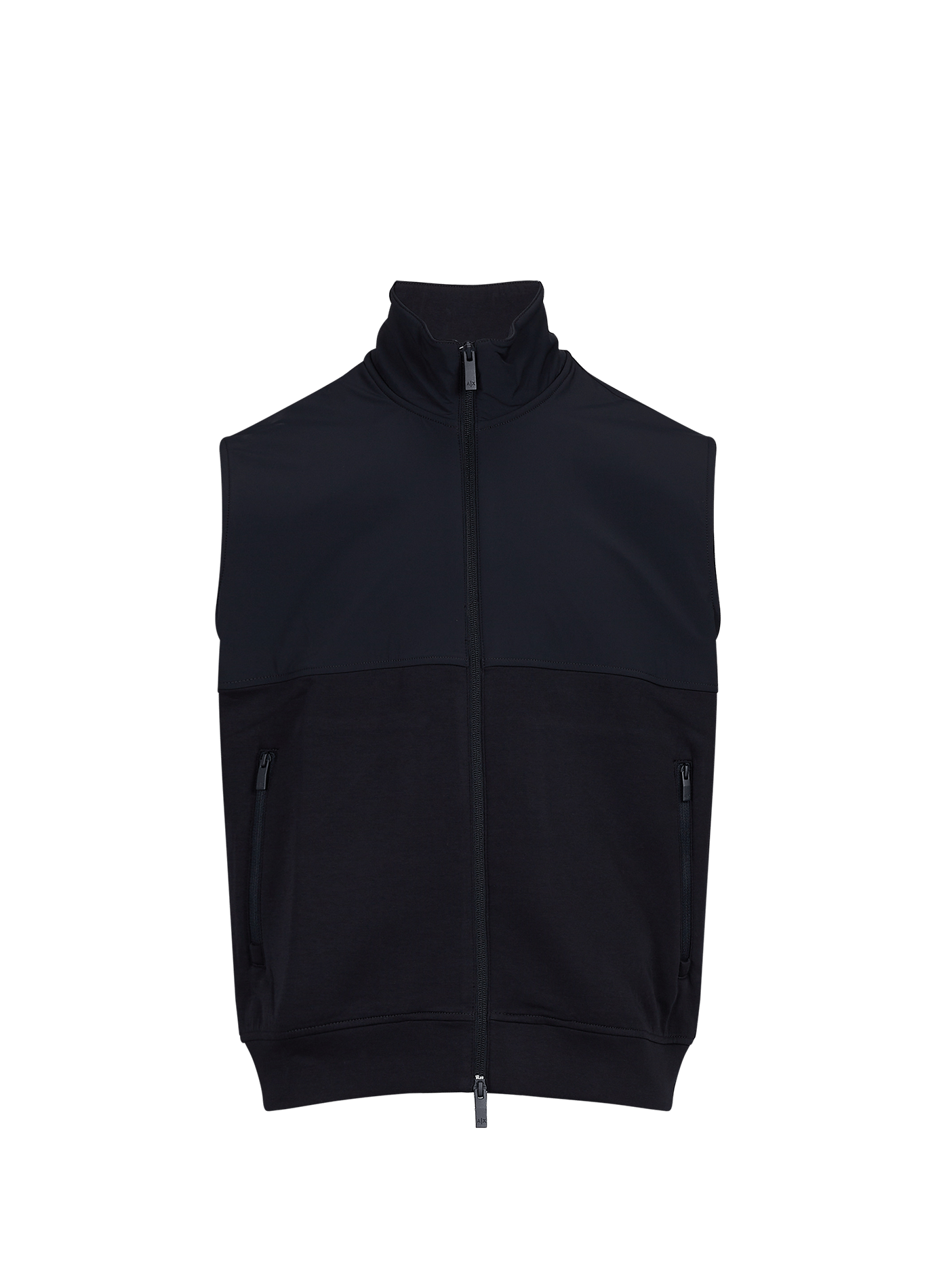 Sleeveless zip-up cotton blend vest ARMANI EXCHANGE Blue