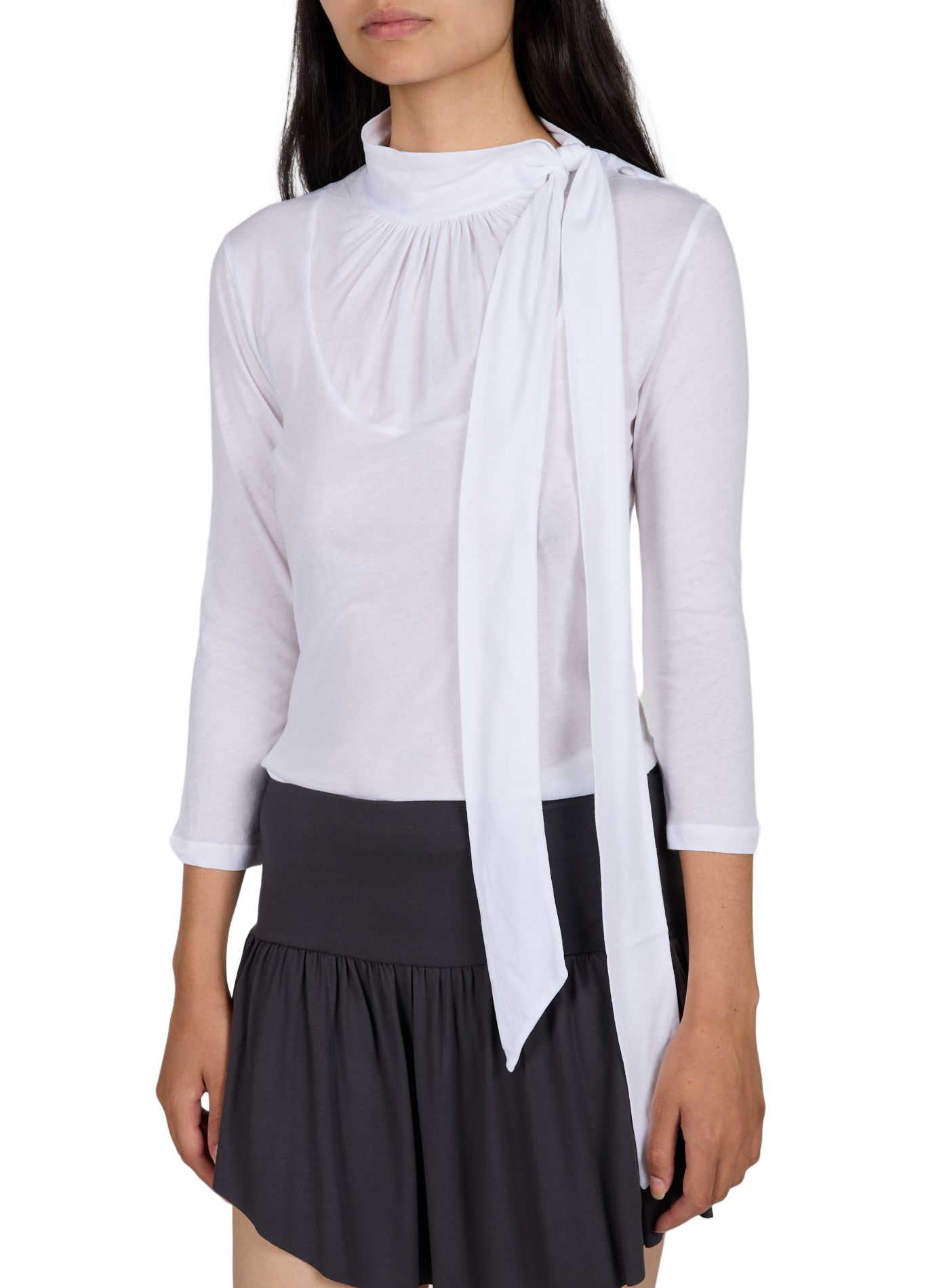 Blusen-Shirt mit Schluppenkragen aus Baumwolle GIMAGUAS Weiss