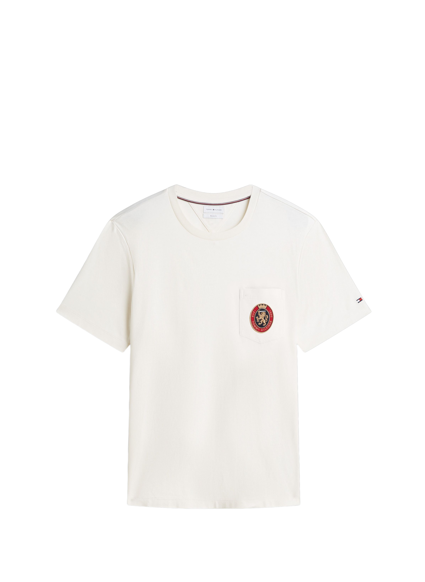 Rundhalsausschnitt T-Shirt aus Baumwolle TOMMY HILFIGER Beige