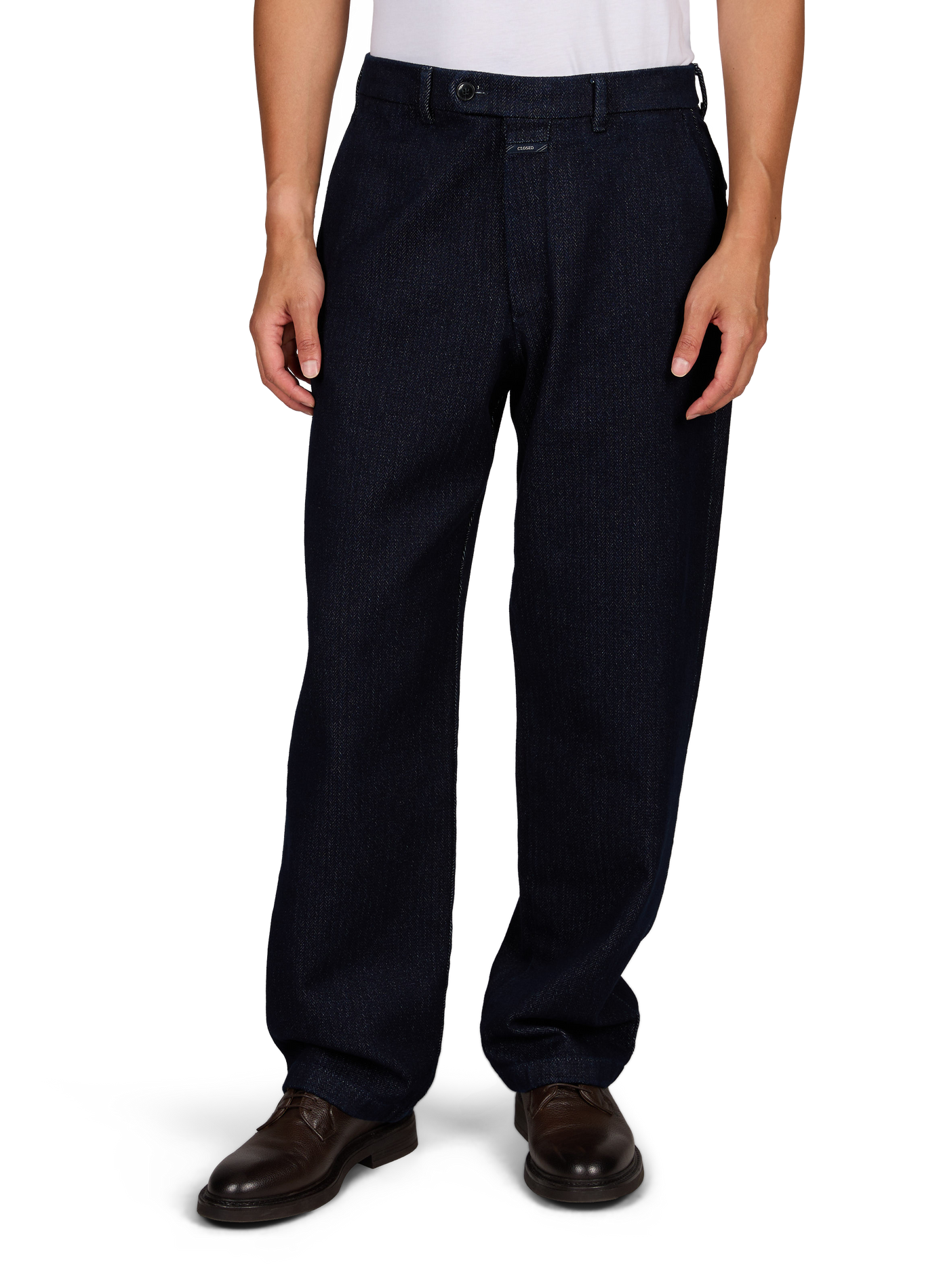 Wide cotton jeans CLOSED Blue