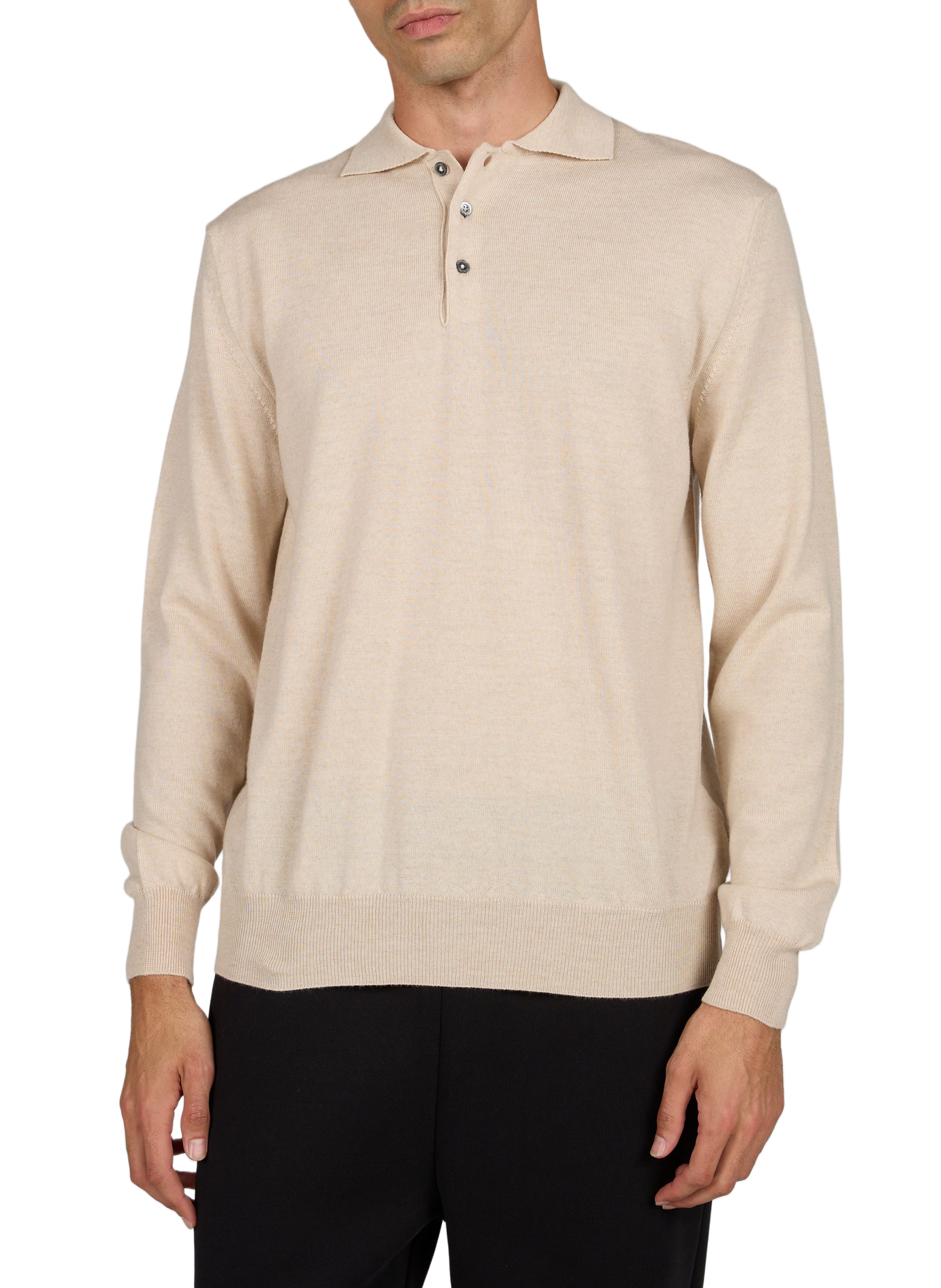 Organic cotton round-neck jumper AURELIEN Beige