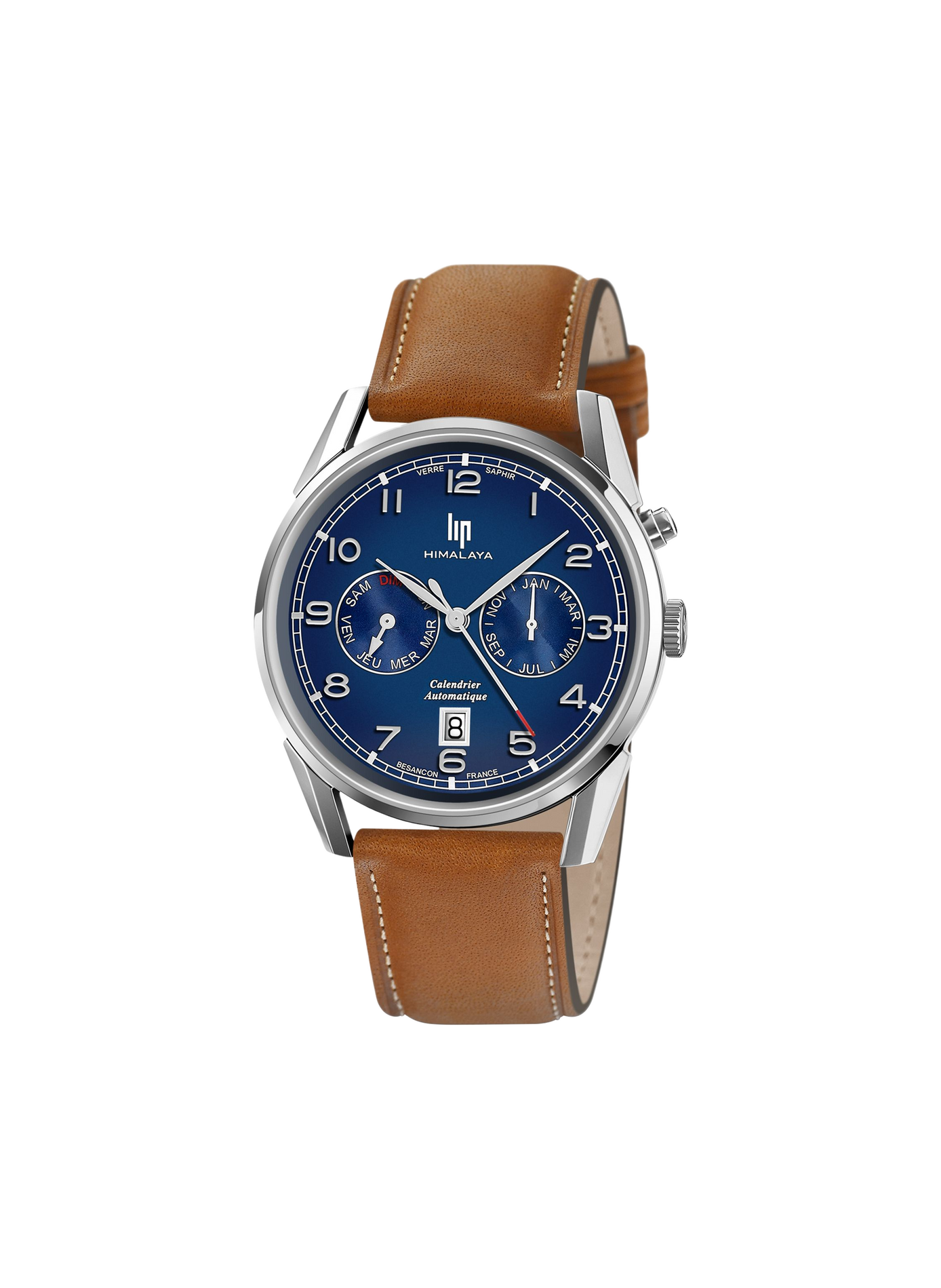 Montre automatique Himalaya en cuir LIP Bleu