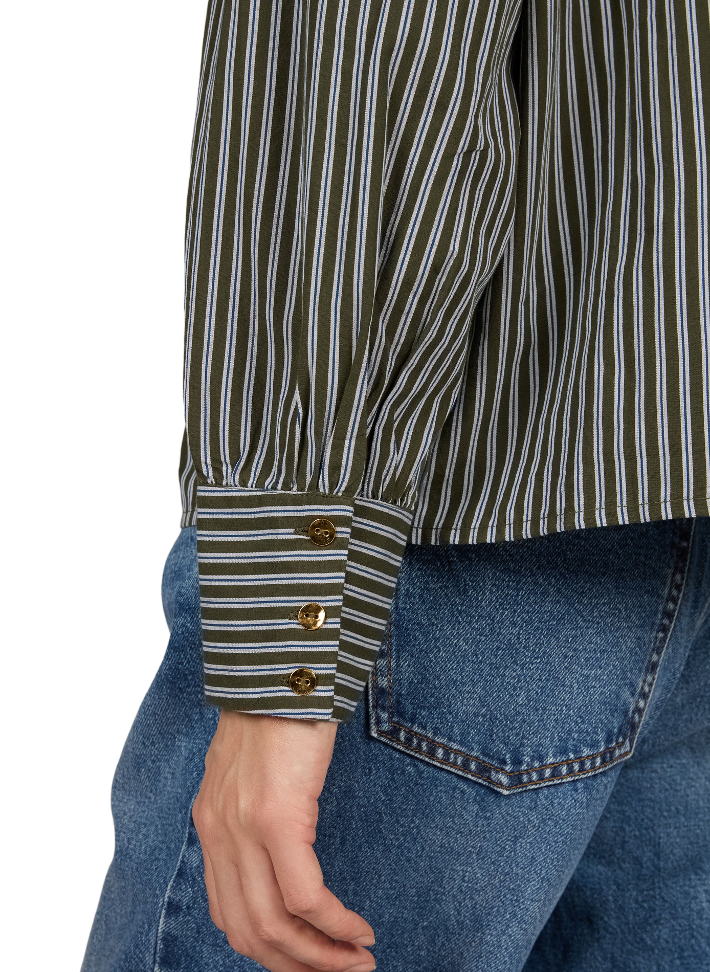 Oversize Baumwollhemd VILA Khaki