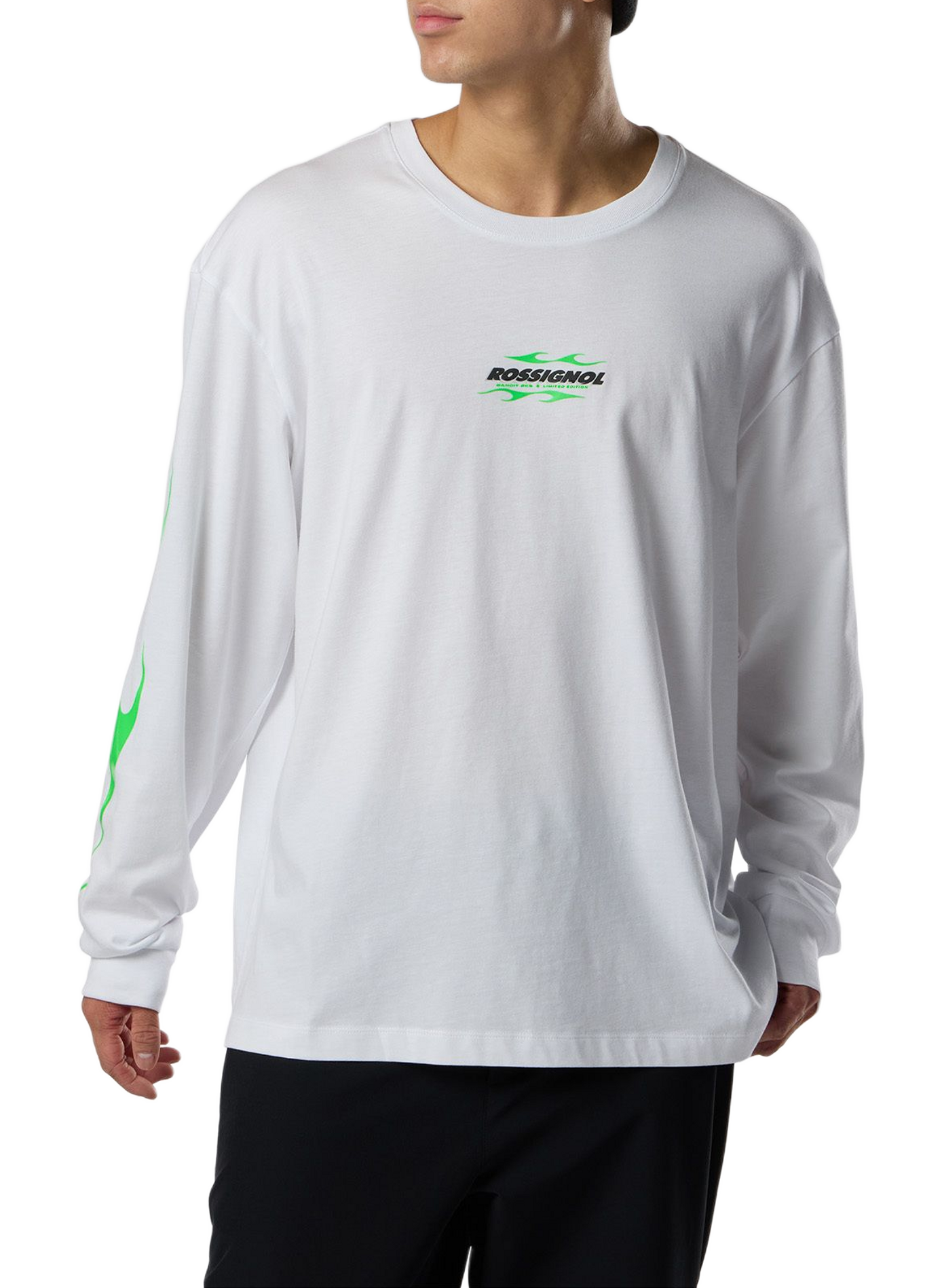 T-shirt droit col rond imprimé en coton ROSSIGNOL Weiss