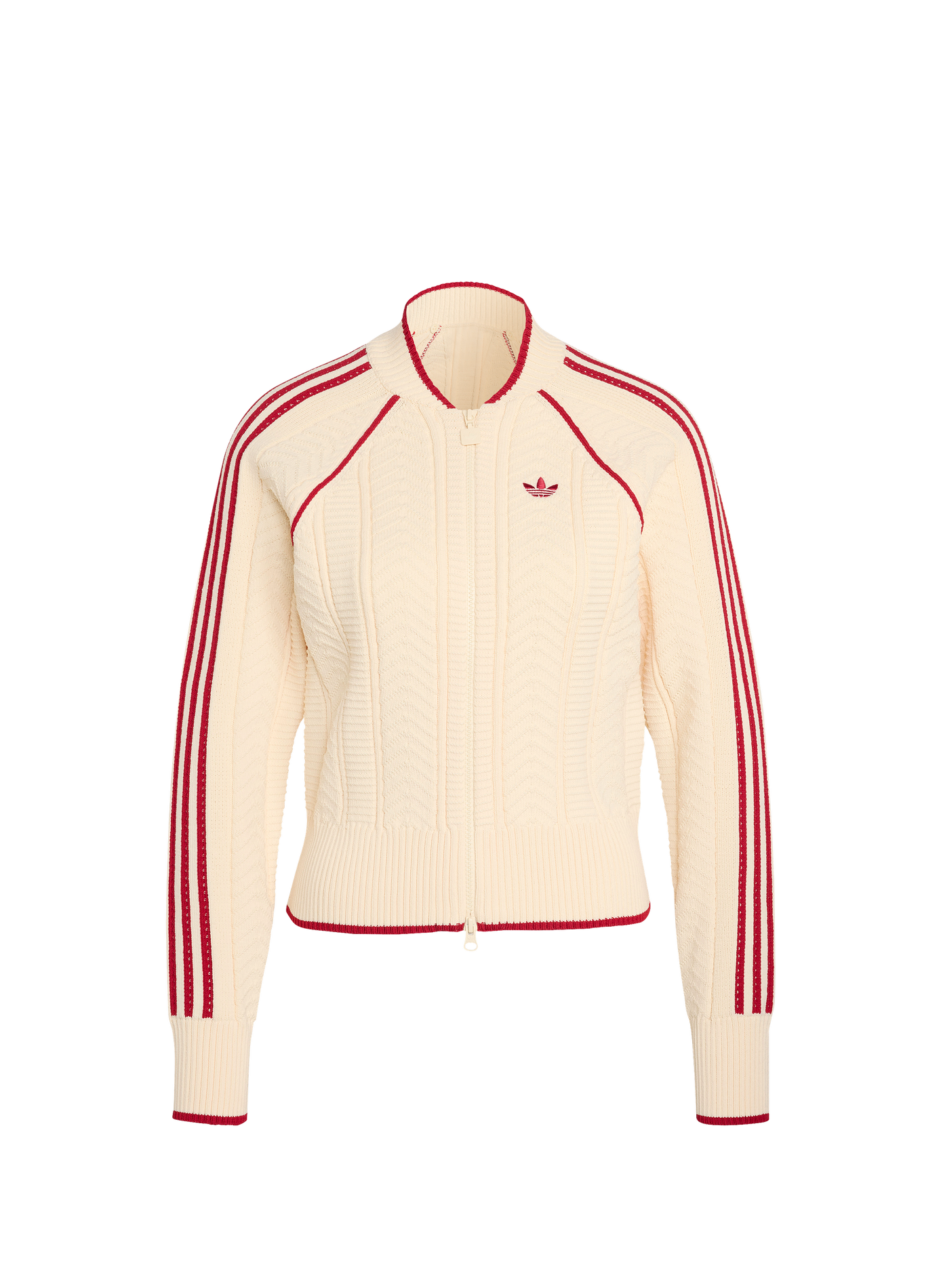 Gilet en maille à capuche amovible  ADIDAS Beige