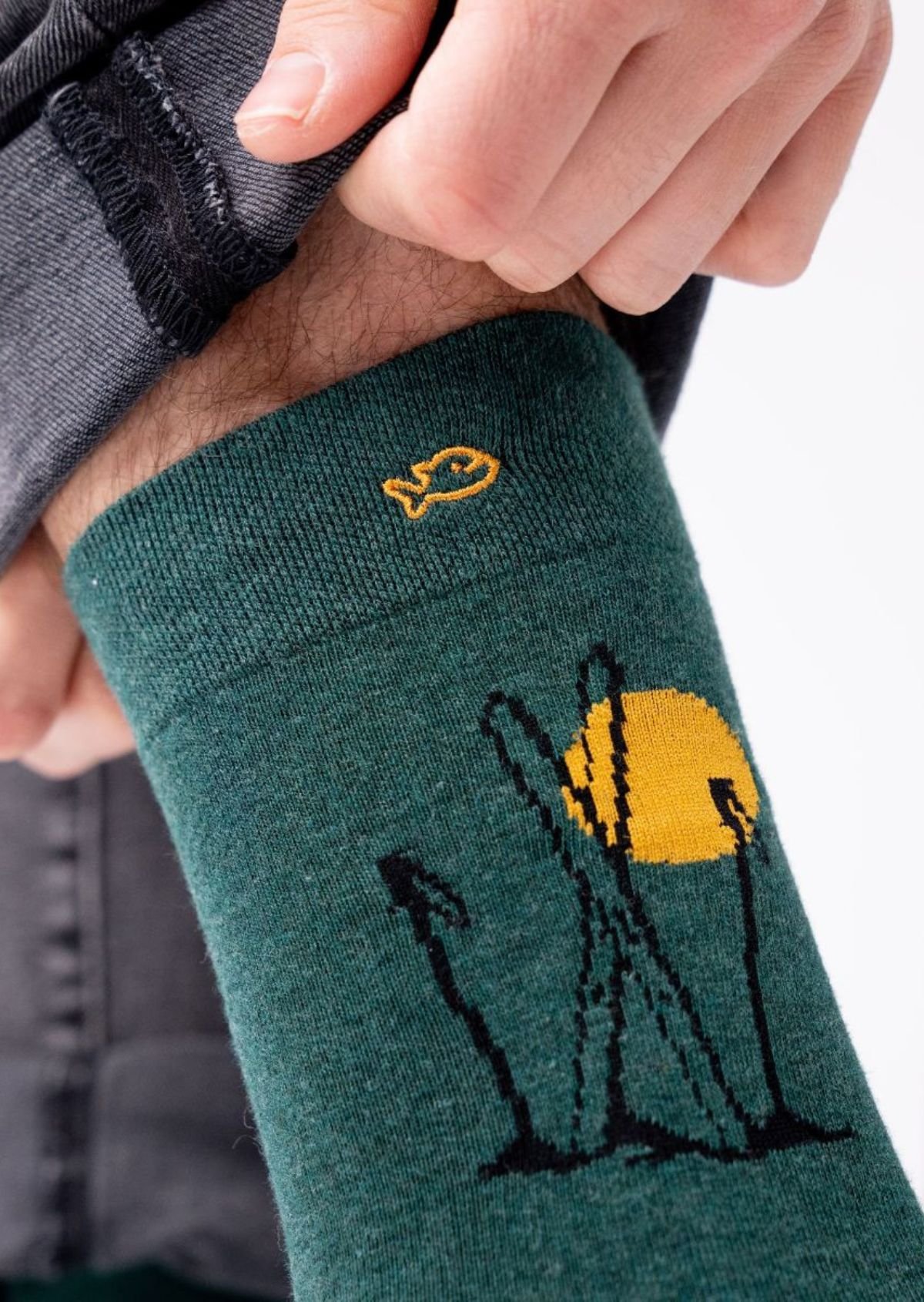 Chaussettes en coton peigné à motifs BILLYBELT Vert