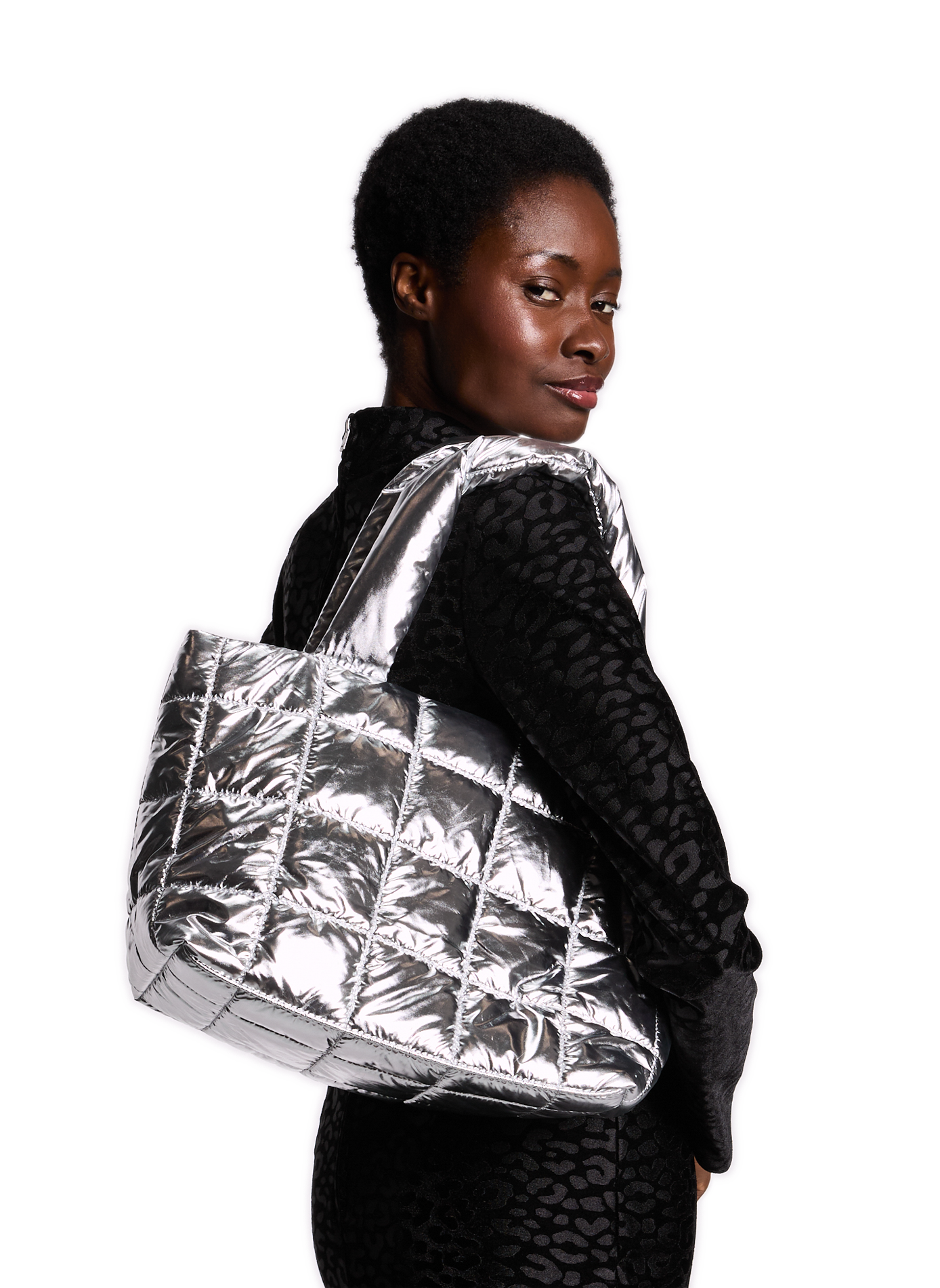 Quilted handbag AU PRINTEMPS PARIS Silver