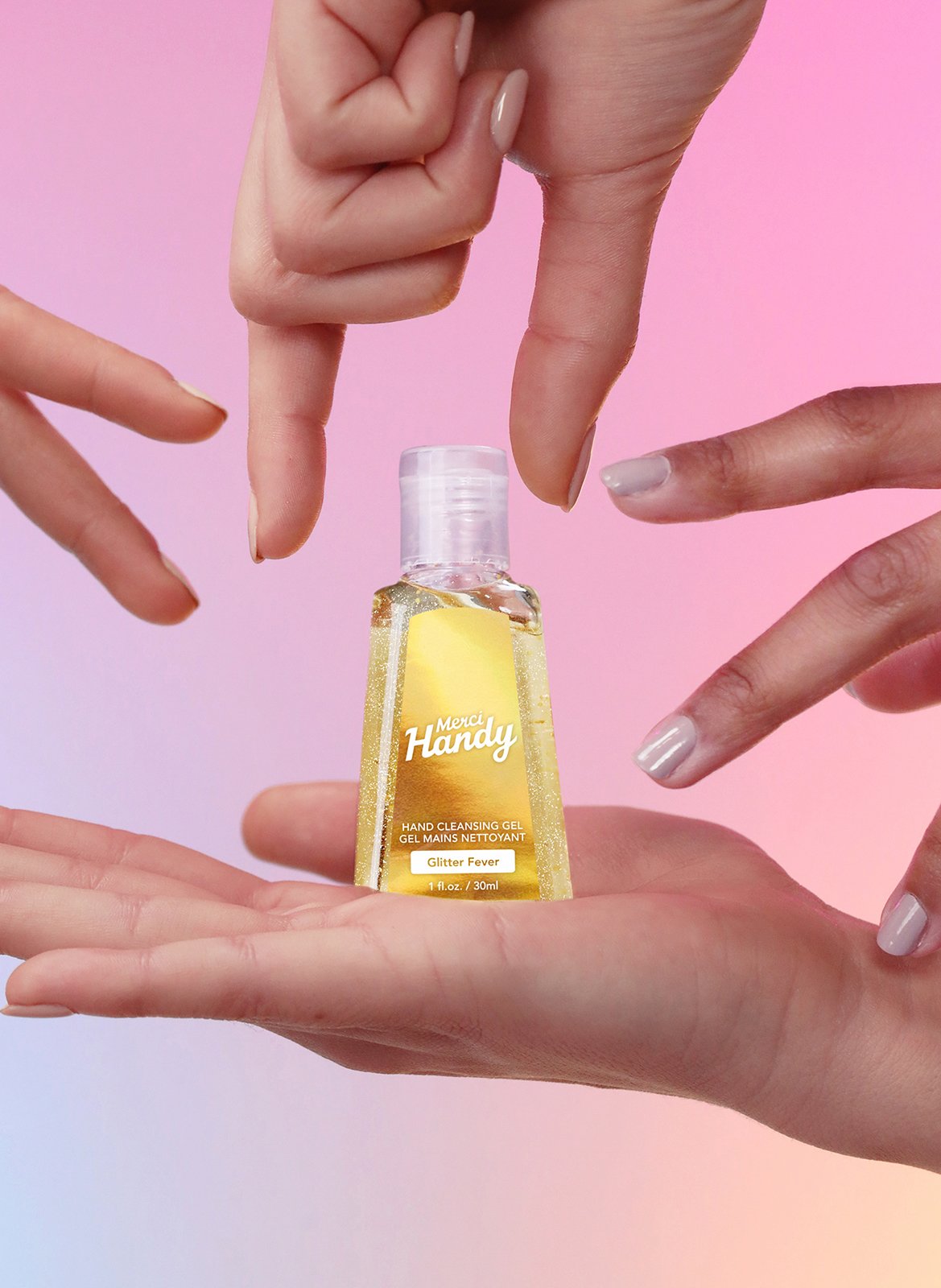 Hand cleansing gel - Glitter fever MERCI HANDY No color