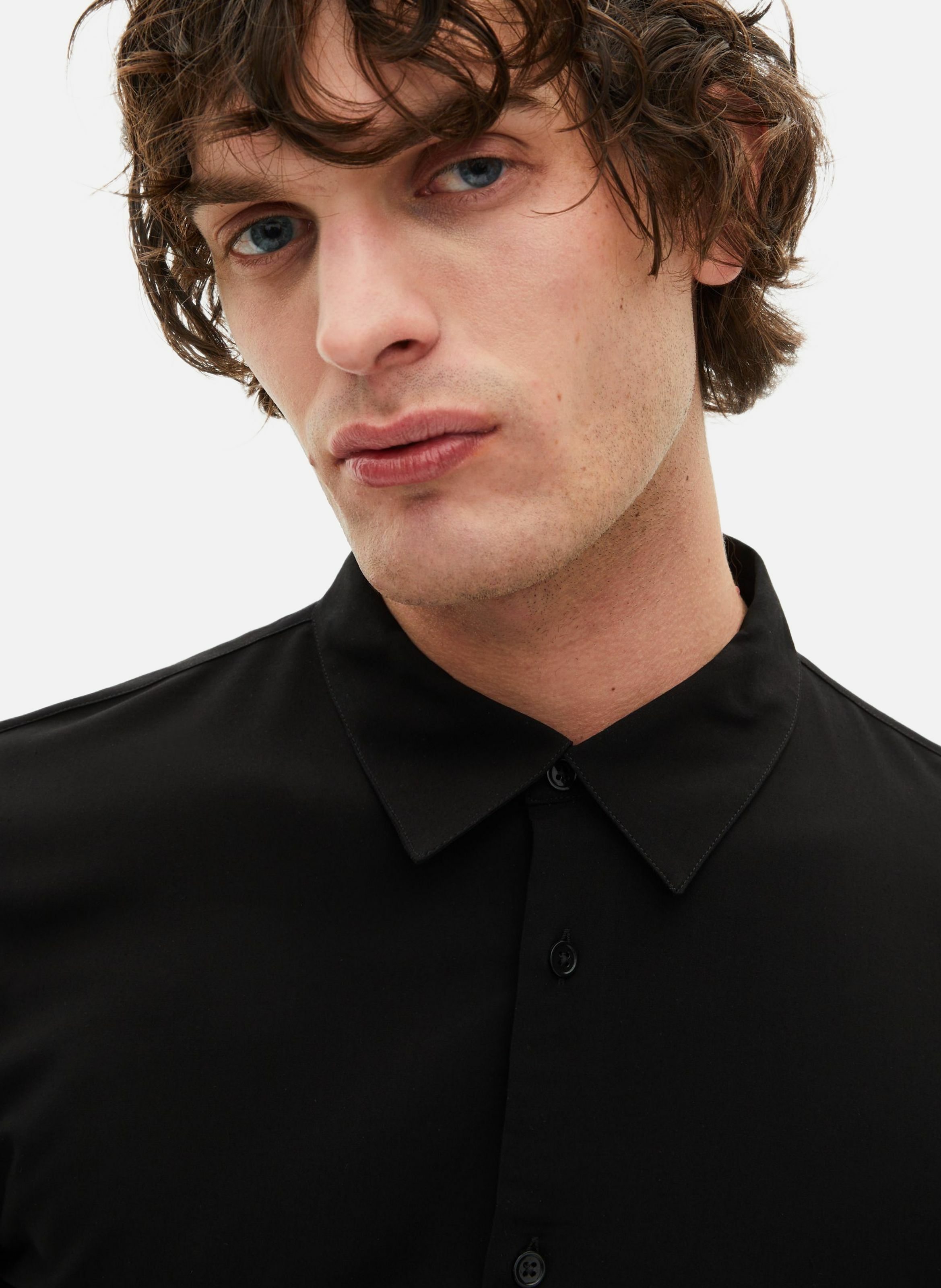 Chemise fluide à coupe droite avec broderie THE KOOPLES Noir