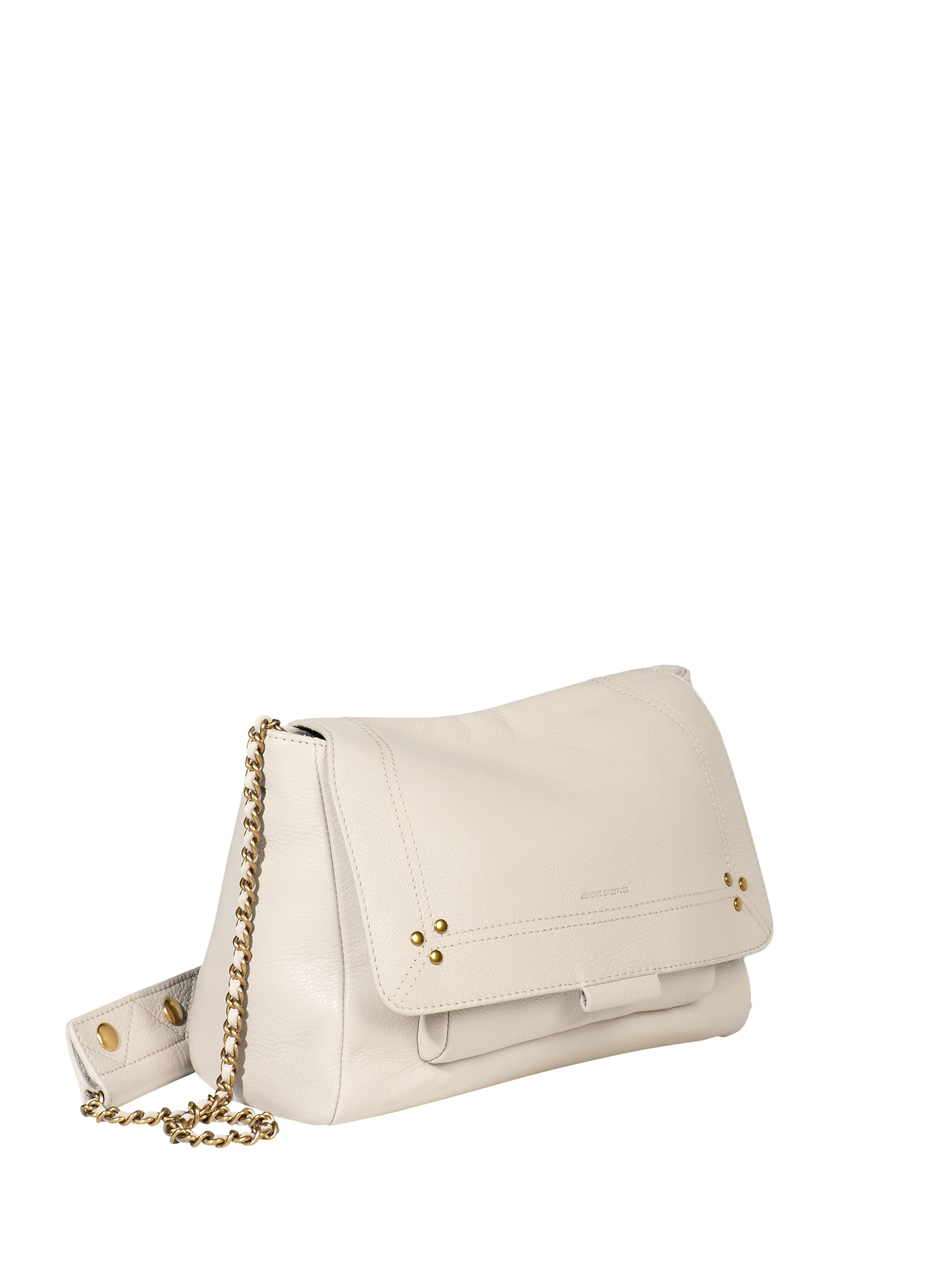 Lulu M leather shoulder bag Beige