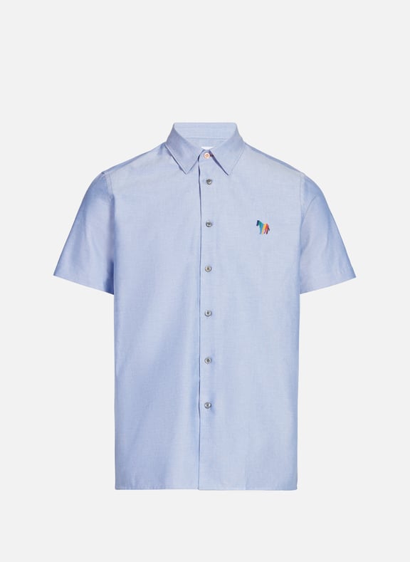 Chemise manches courtes en coton biologique Bleu by PAUL SMITH PAUL SMITH Chemise manches courtes en coton biologique Bleu